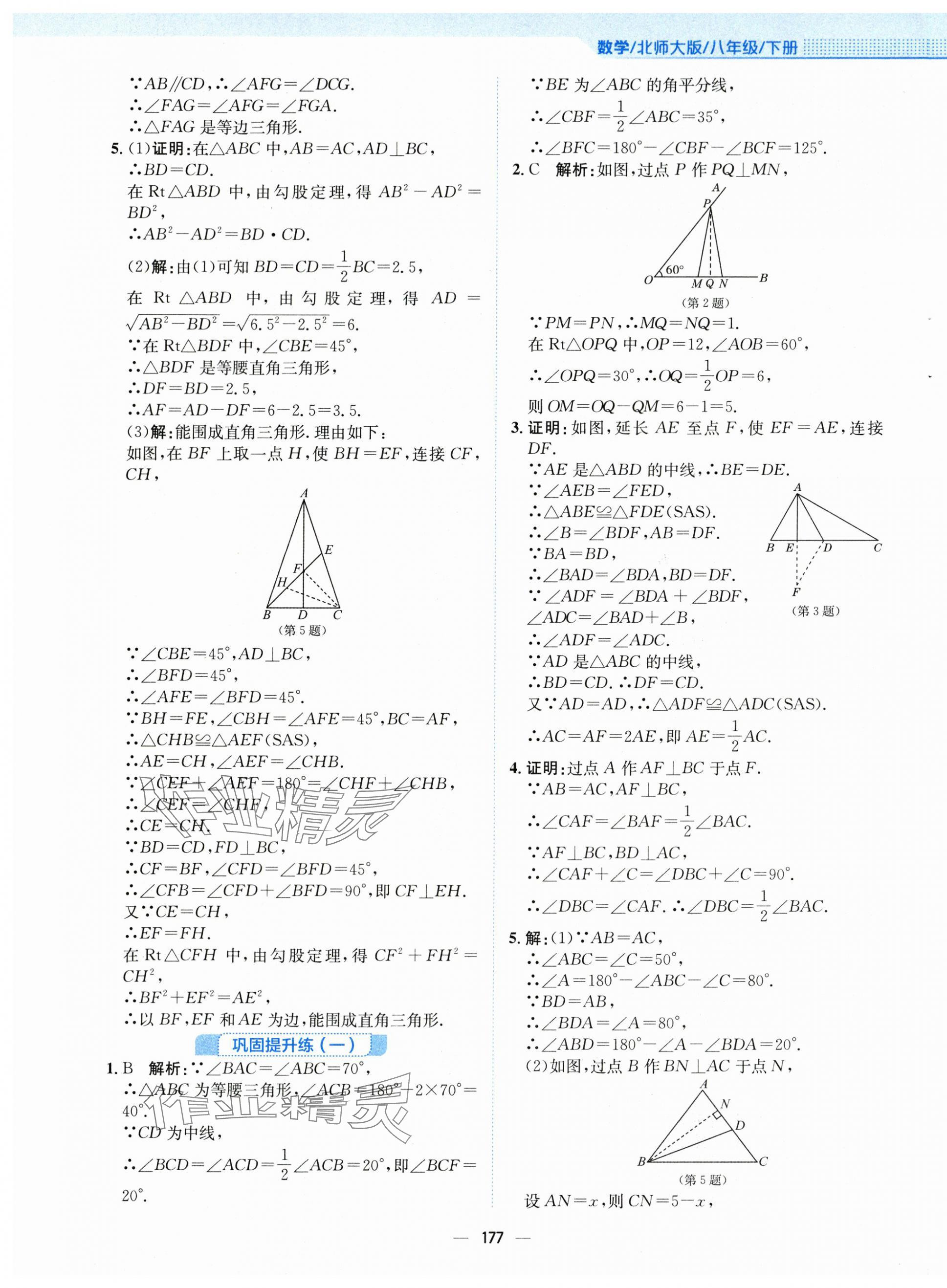 2024年新編基礎(chǔ)訓(xùn)練八年級數(shù)學(xué)下冊北師大版 第5頁