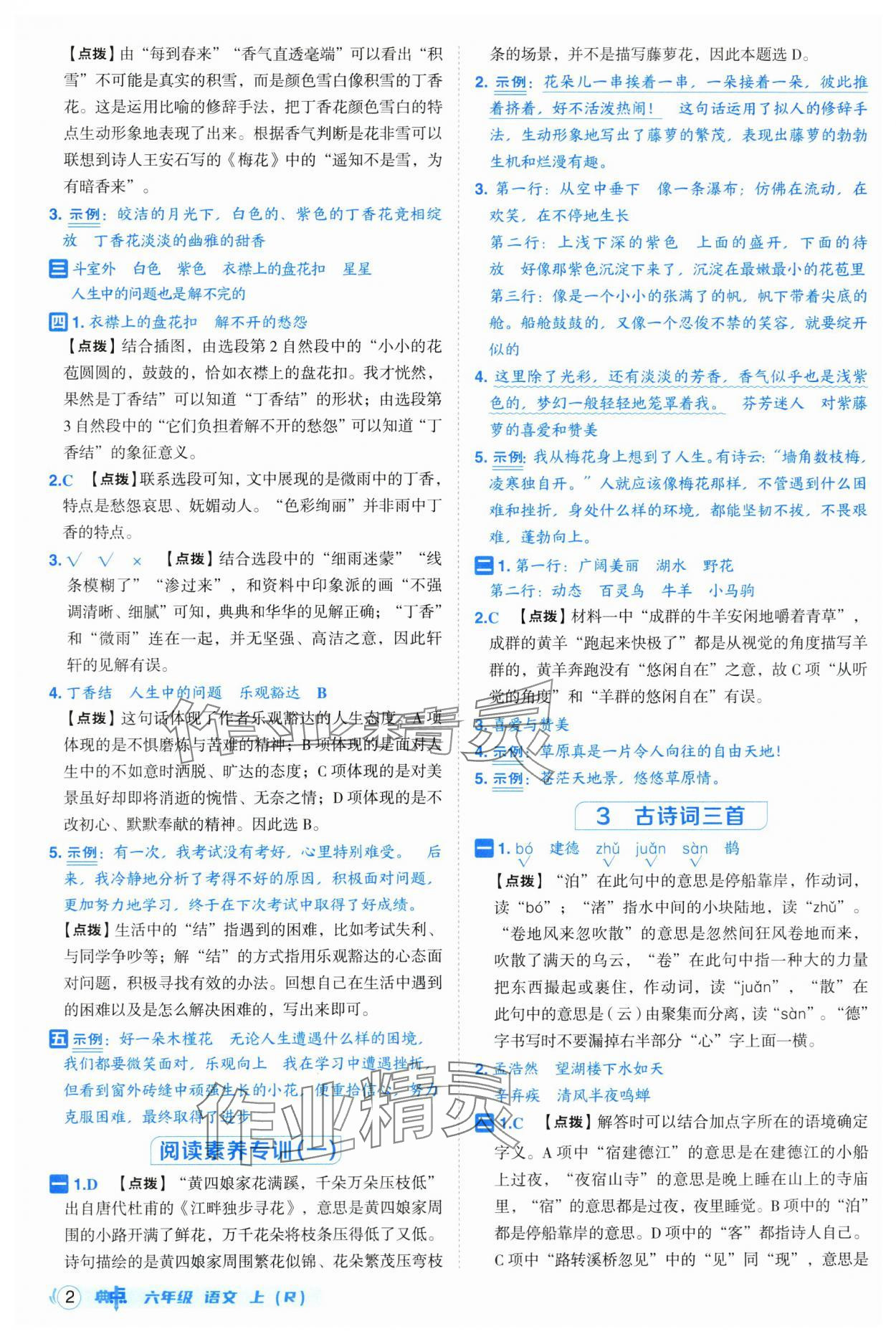 2025年綜合應(yīng)用創(chuàng)新題典中點六年級語文上冊人教版 第2頁