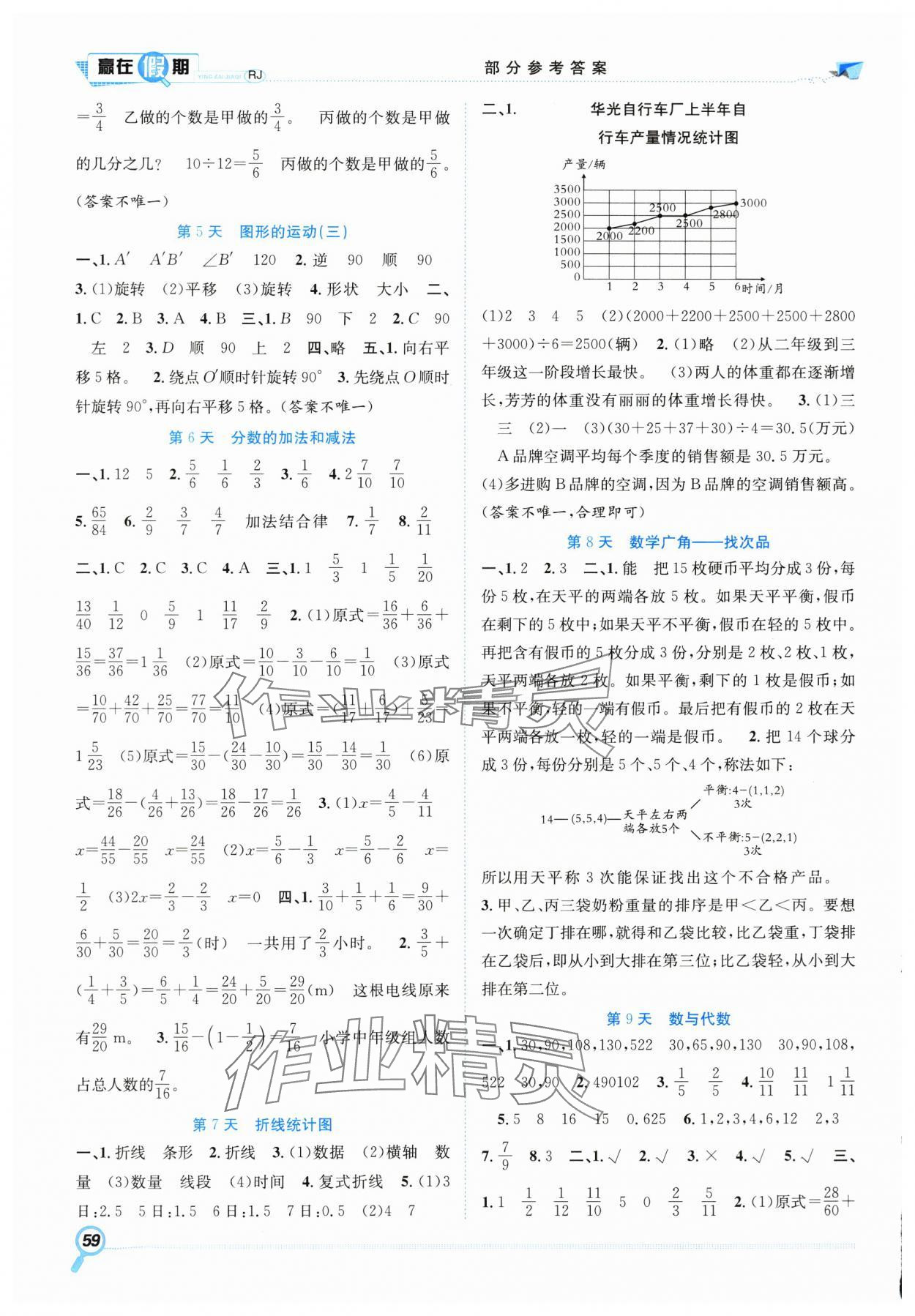 2025年赢在假期期末加暑假合肥工业大学出版社五年级数学人教版 第2页