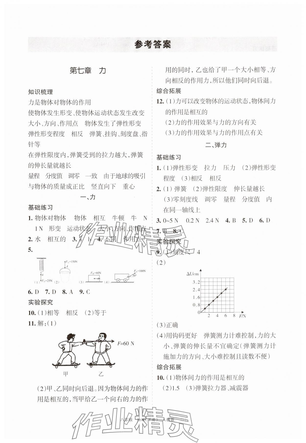 2025年學(xué)習(xí)之友八年級(jí)物理下冊(cè)人教版 參考答案第1頁(yè)