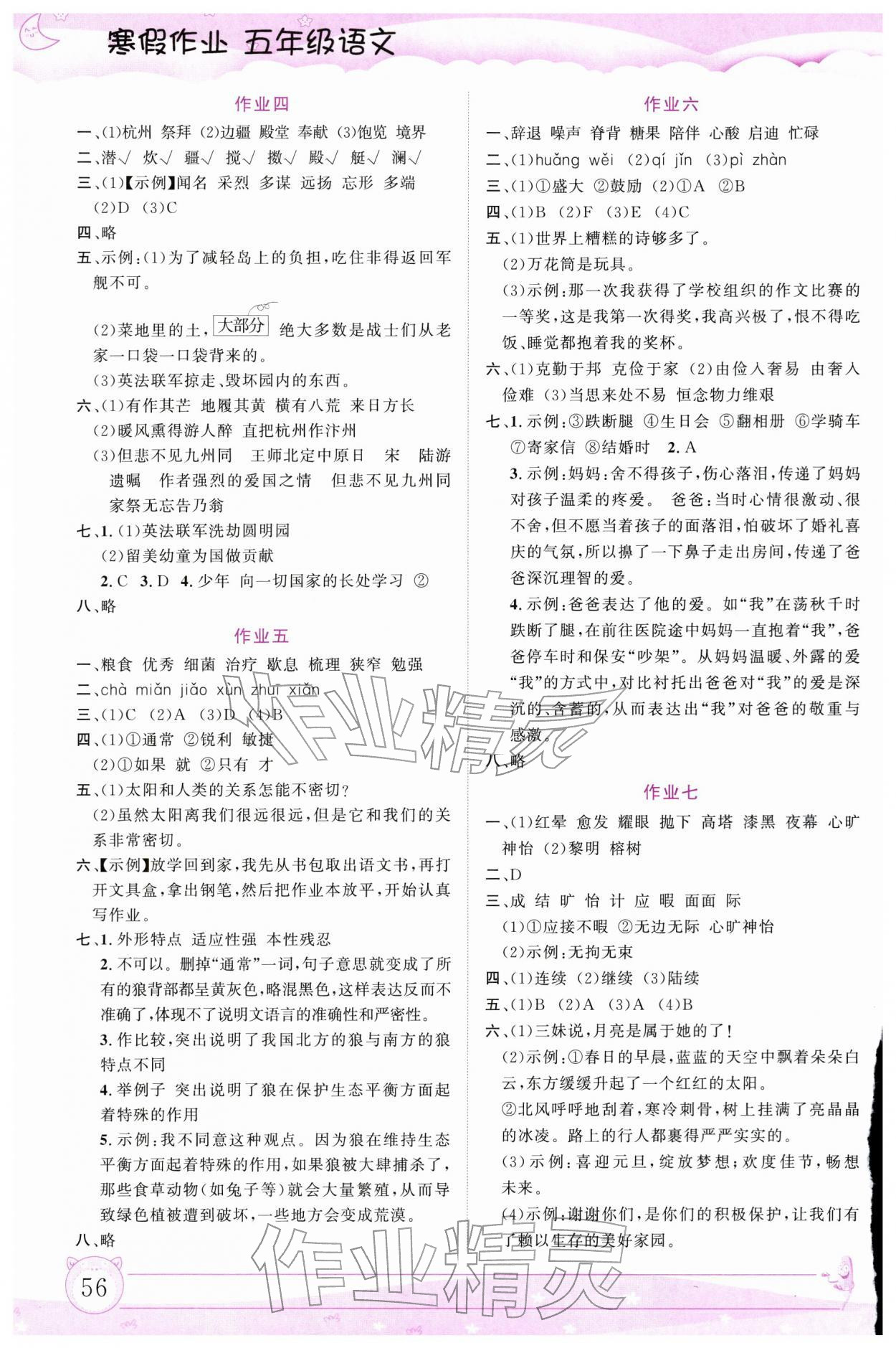 2026年文軒圖書假期生活指導寒五年級語文&nbsp;第2頁