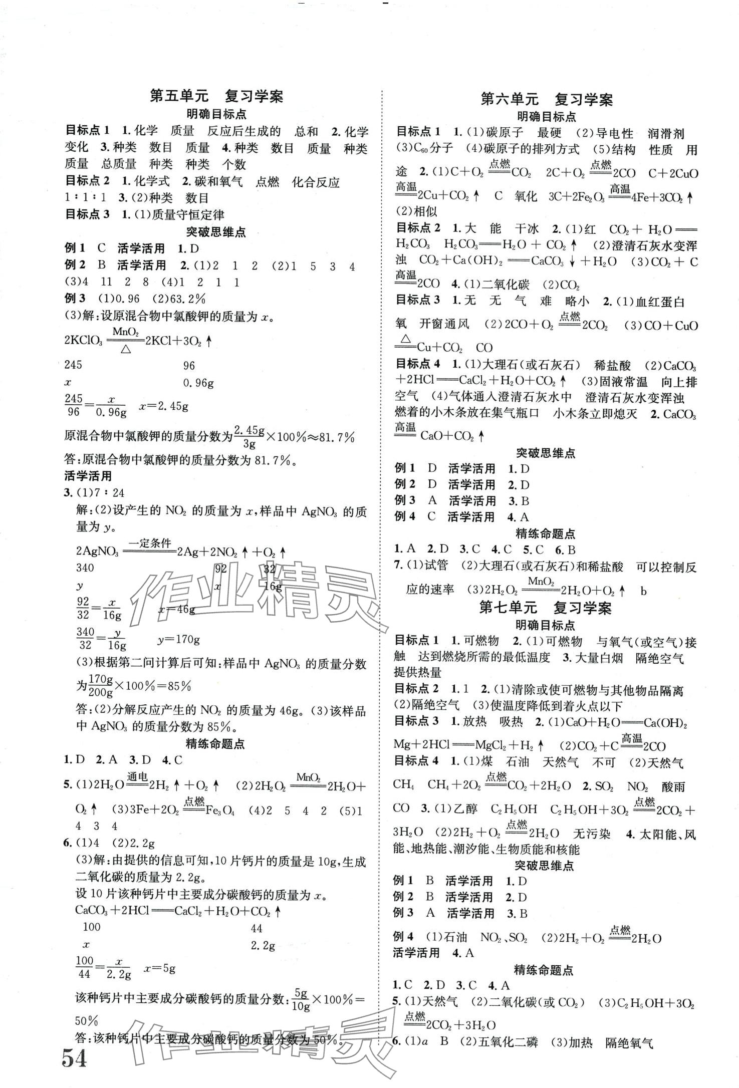 2024年标准卷长江出版社九年级化学全一册人教版 第2页