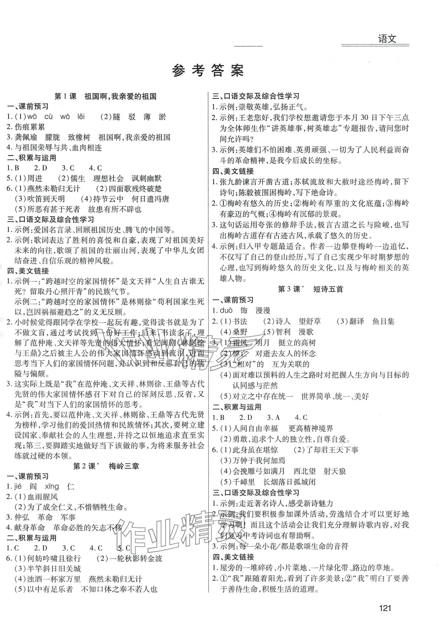 2024年全練練測(cè)考九年級(jí)語(yǔ)文下冊(cè)人教版 第1頁(yè)