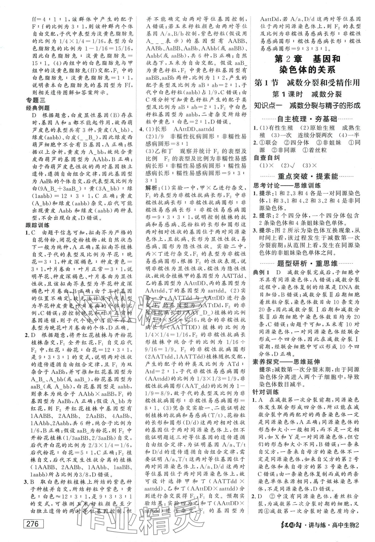 2024年红对勾讲与练高中生物必修2人教版 第6页