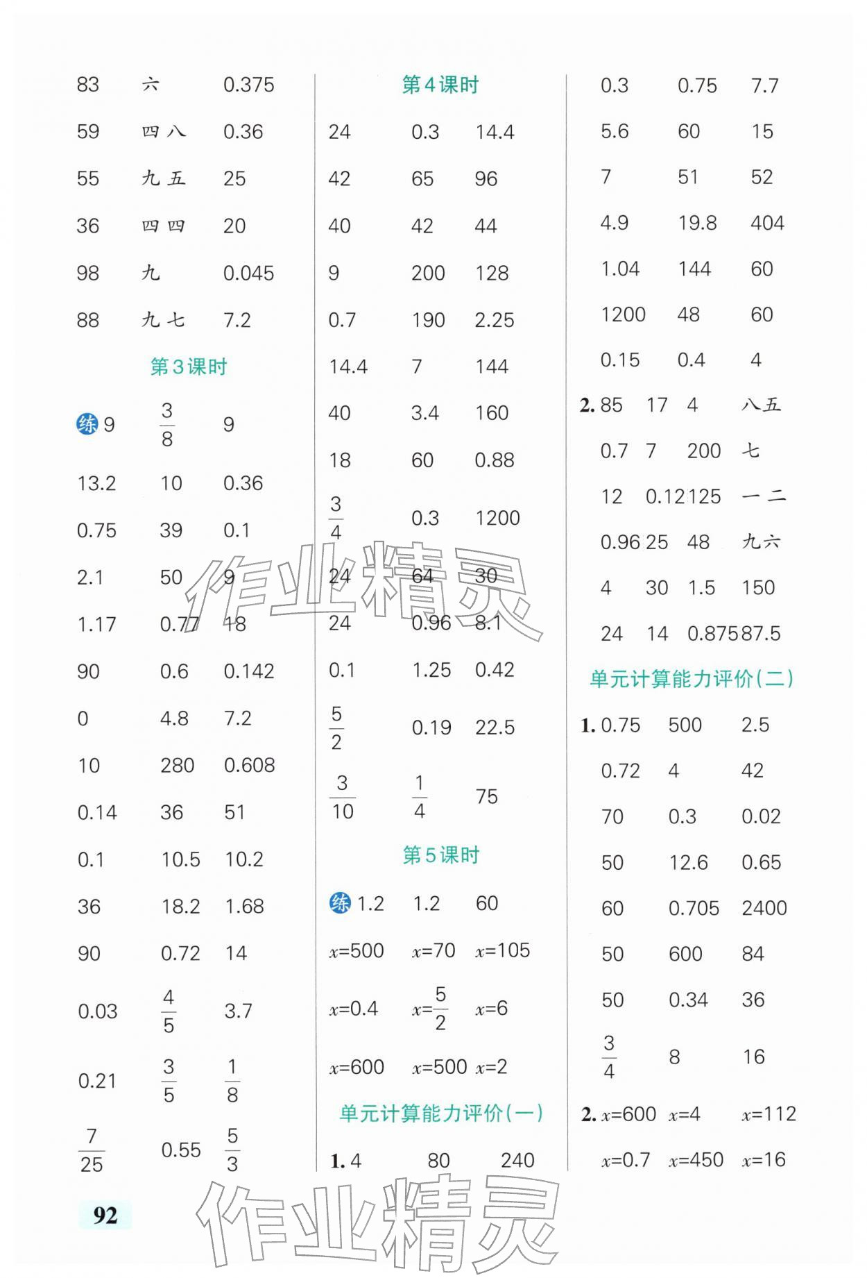 2026年小学学霸口算六年级数学下册人教版&nbsp;第2页