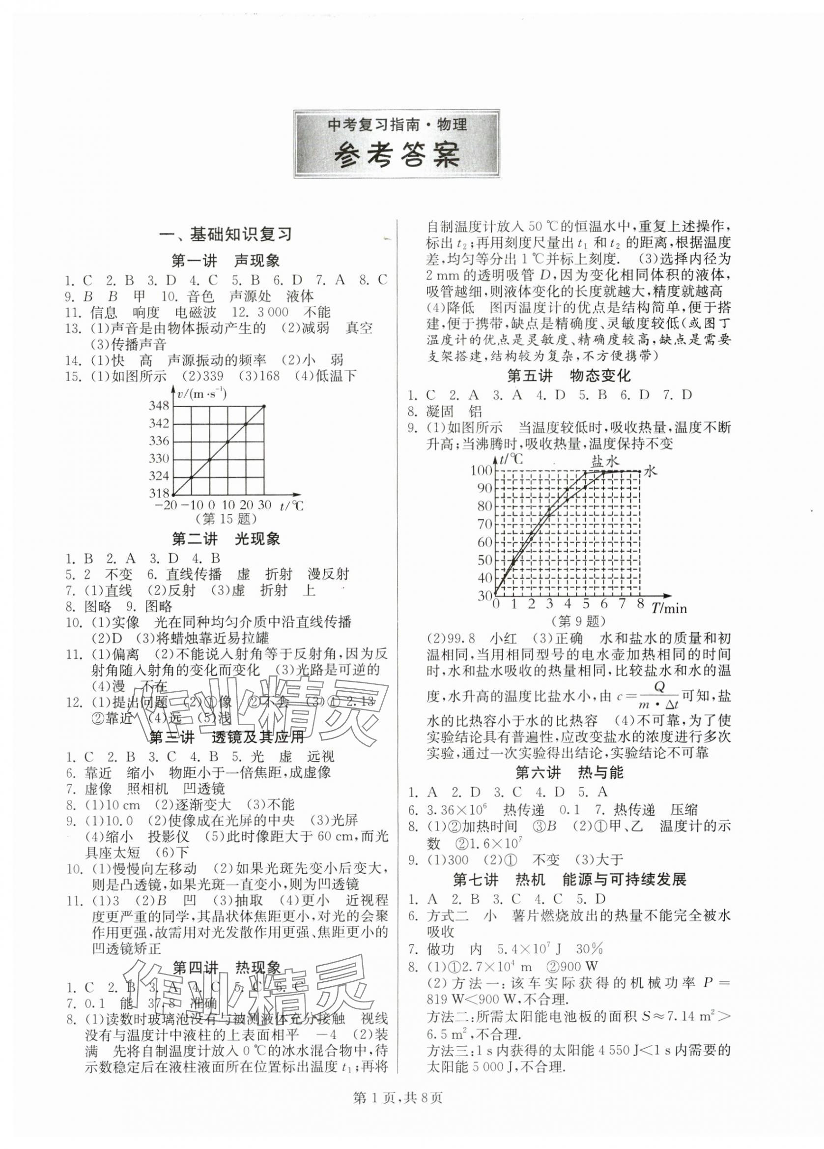 2025年中考復習指南物理江蘇版吉林教育出版社 第1頁