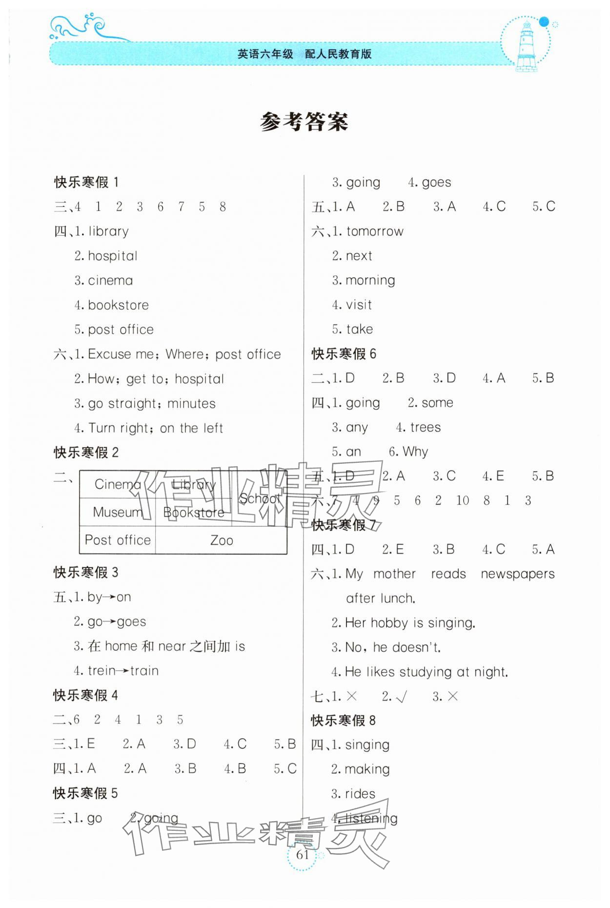 2025年新課堂寒假生活貴州教育出版社六年級(jí)英語(yǔ)人教版 第1頁(yè)