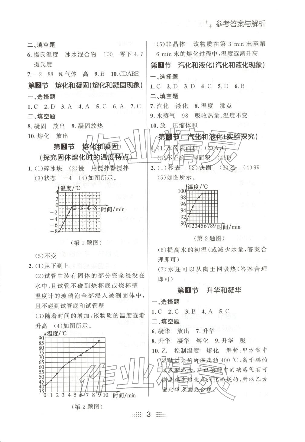 2025年点石成金金牌夺冠八年级物理上册人教版辽宁专版 参考答案第3页
