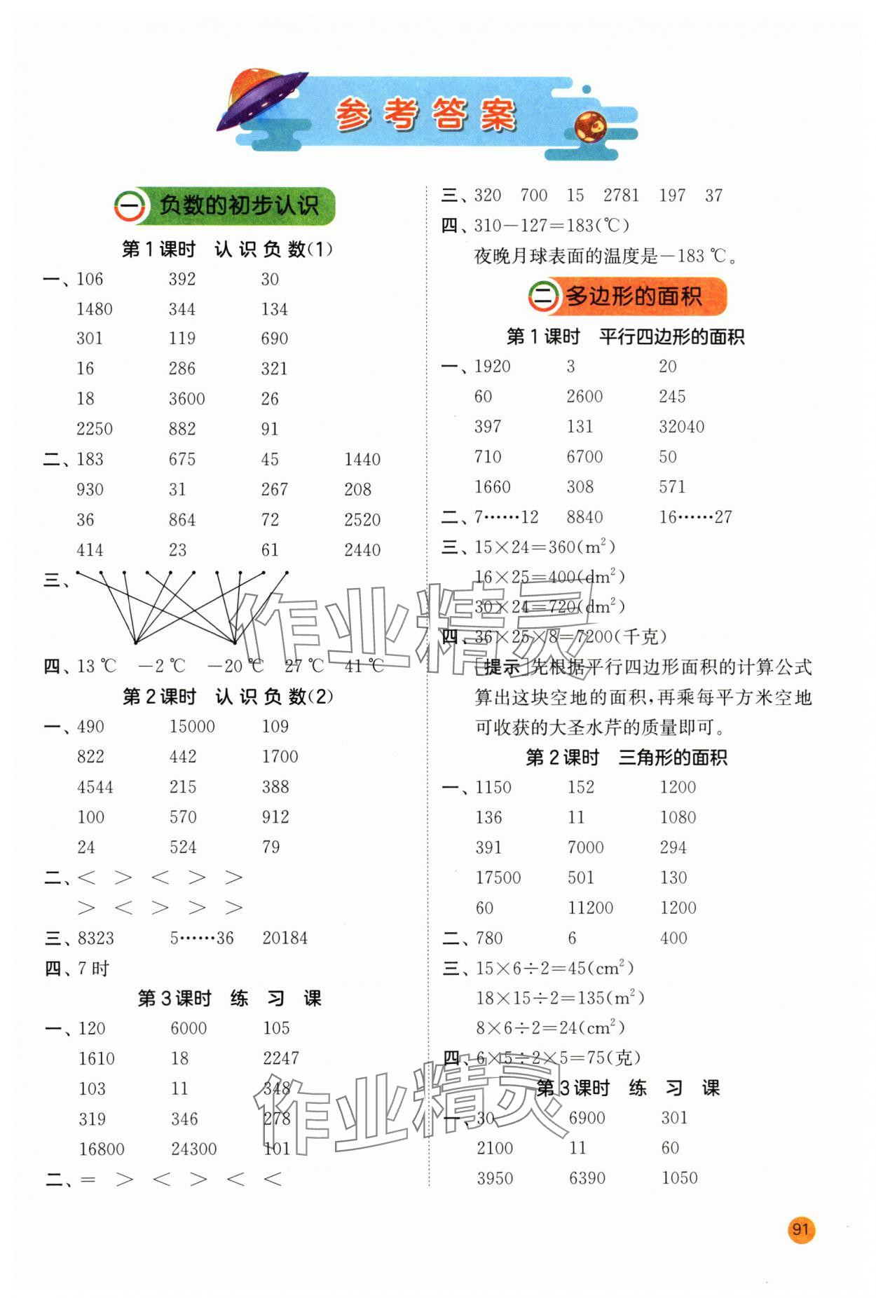 2024年實(shí)驗(yàn)班計(jì)算高手五年級數(shù)學(xué)上冊蘇教版 第1頁