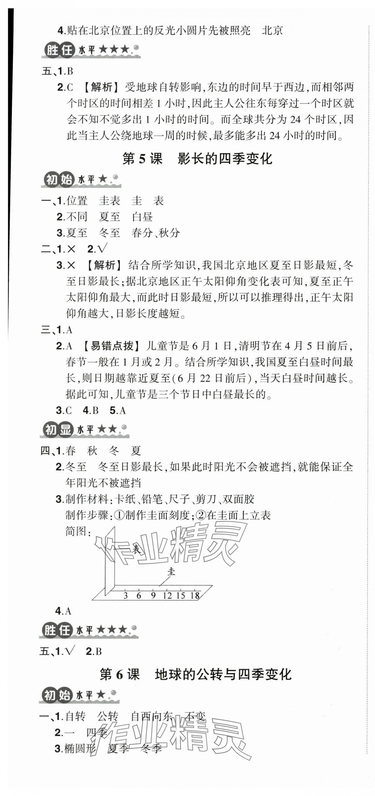 2025年状元成才路创优作业100分六年级科学上册教科版 第7页