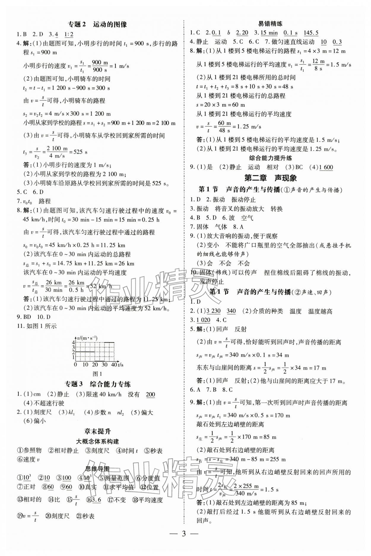 2025年領(lǐng)跑作業(yè)本八年級(jí)物理上冊(cè)人教版深圳專版 第3頁(yè)