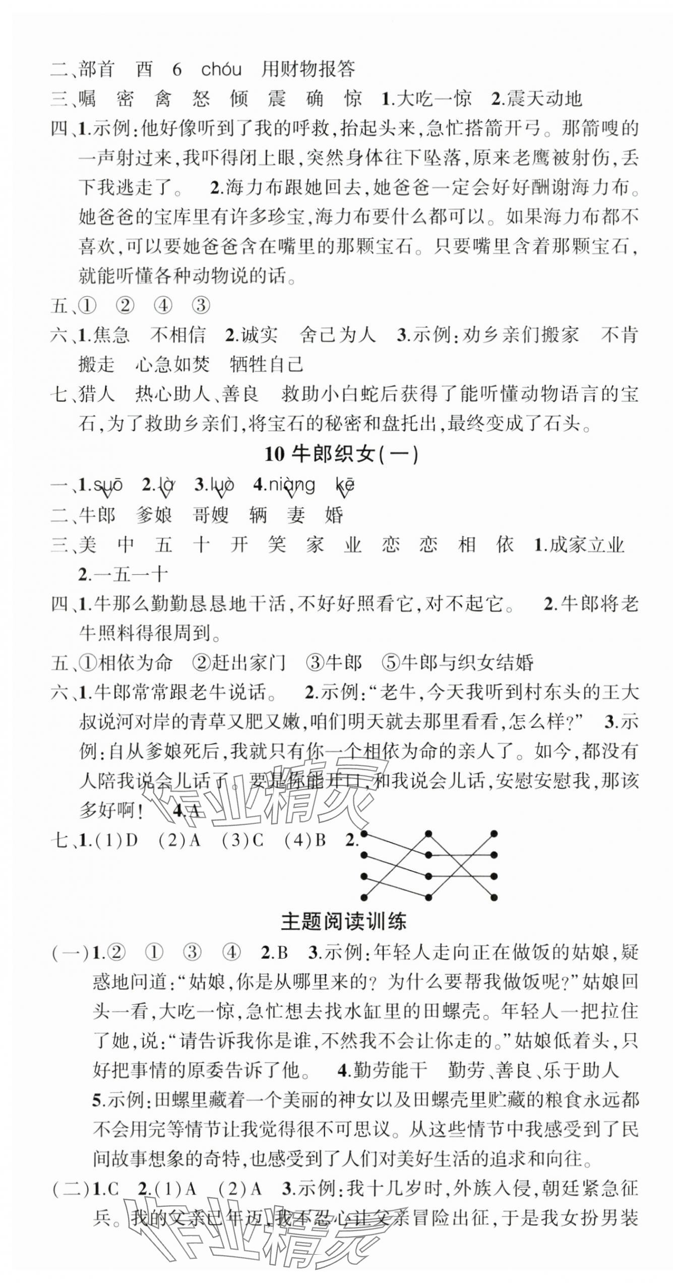 2025年狀元成才路創(chuàng)優(yōu)作業(yè)100分五年級語文上冊人教版貴州專版 參考答案第5頁