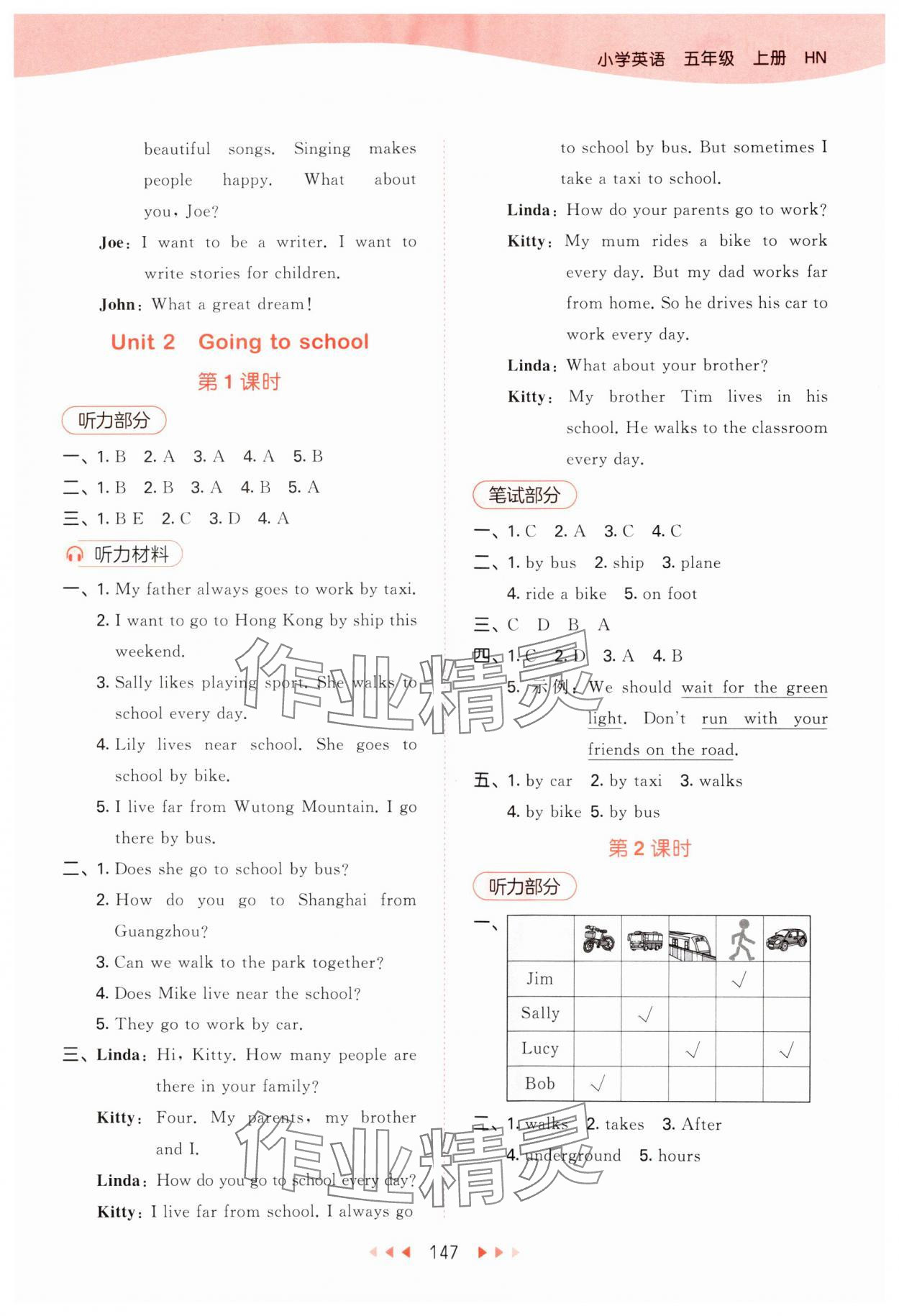 2024年53天天練五年級(jí)英語(yǔ)上冊(cè)滬教版 參考答案第3頁(yè)