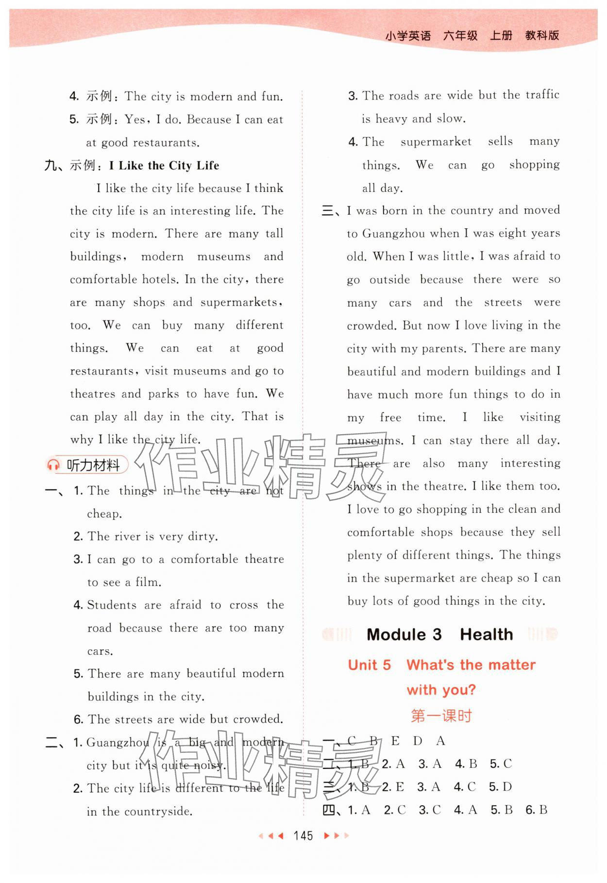 2025年53天天练六年级英语上册教科版广州专版 第9页