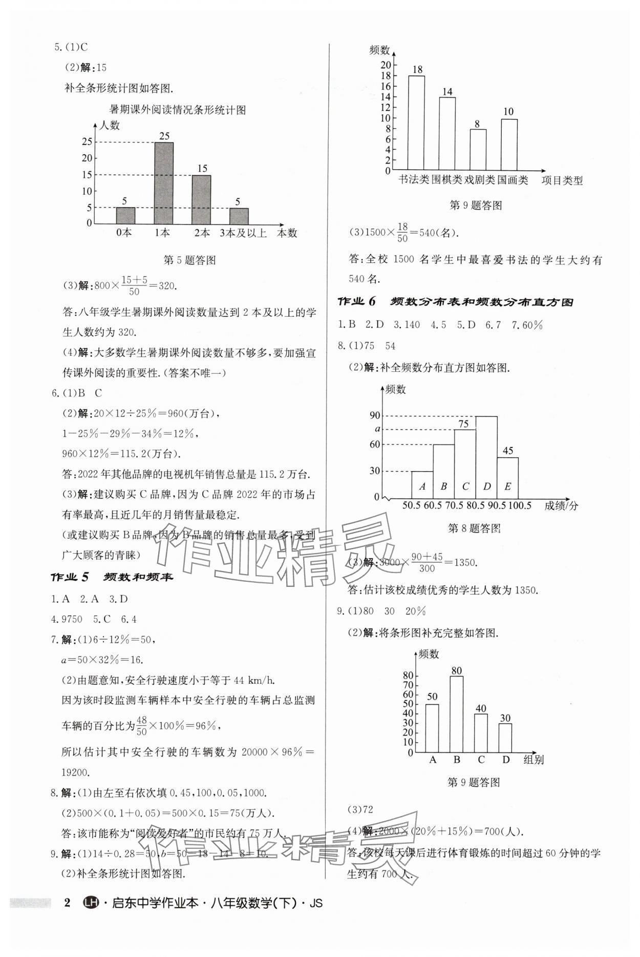 2024年启东中学作业本八年级数学下册苏科版连淮专版 第2页