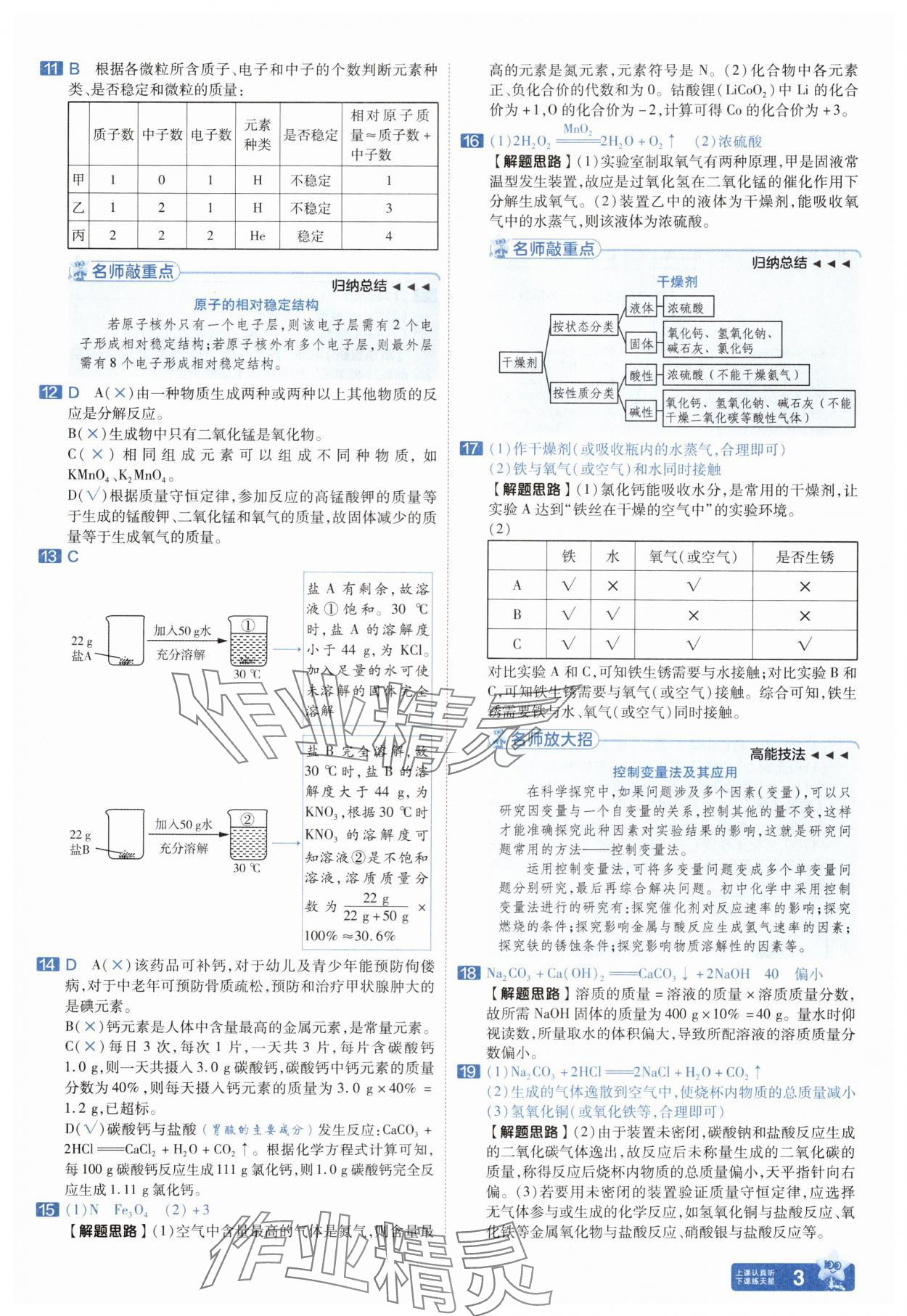 2025年金考卷中考45套匯編化學河南專版紫色封面 參考答案第2頁