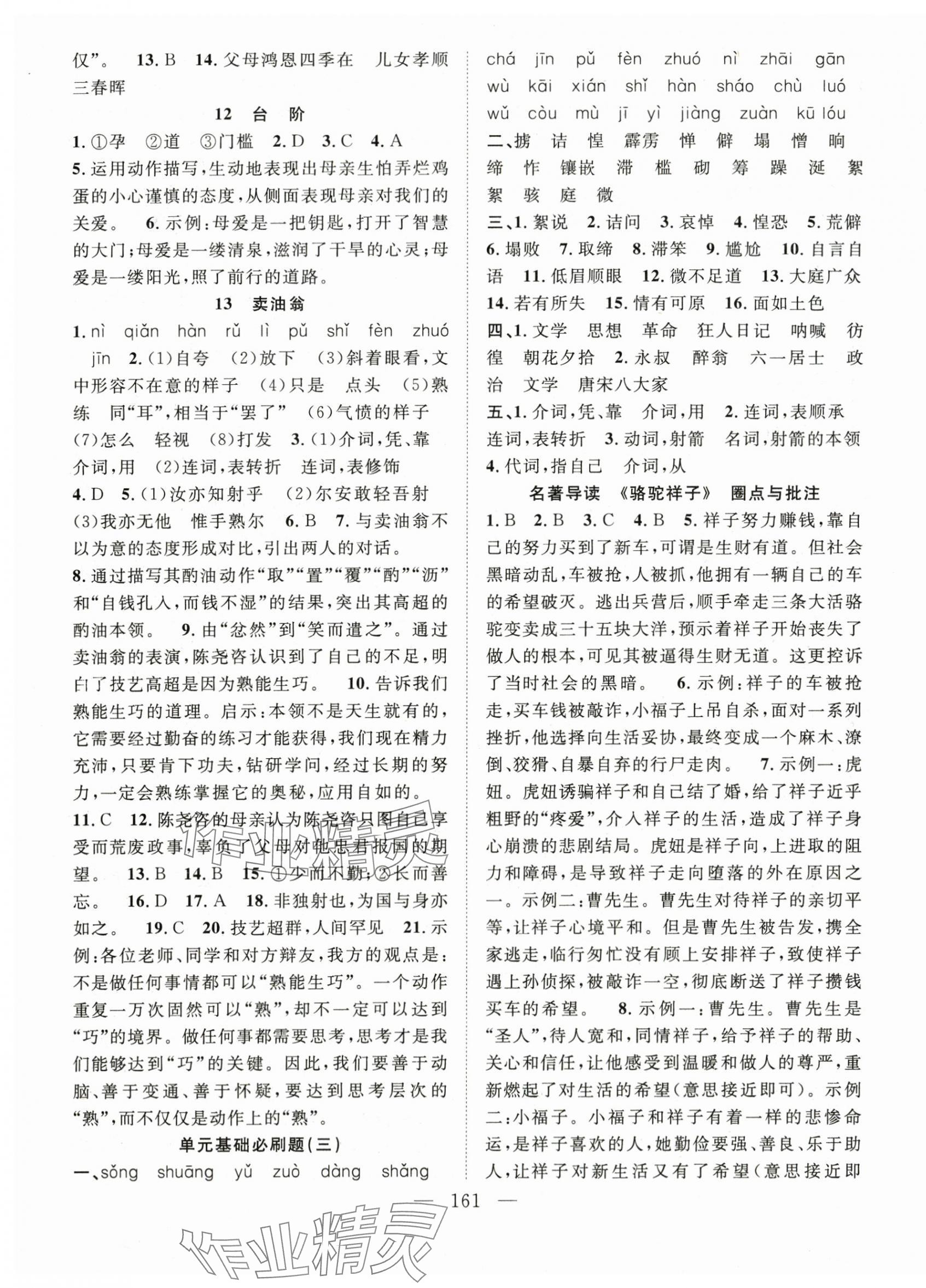 2024年名師學(xué)案七年級語文下冊人教版貴州專版 第5頁