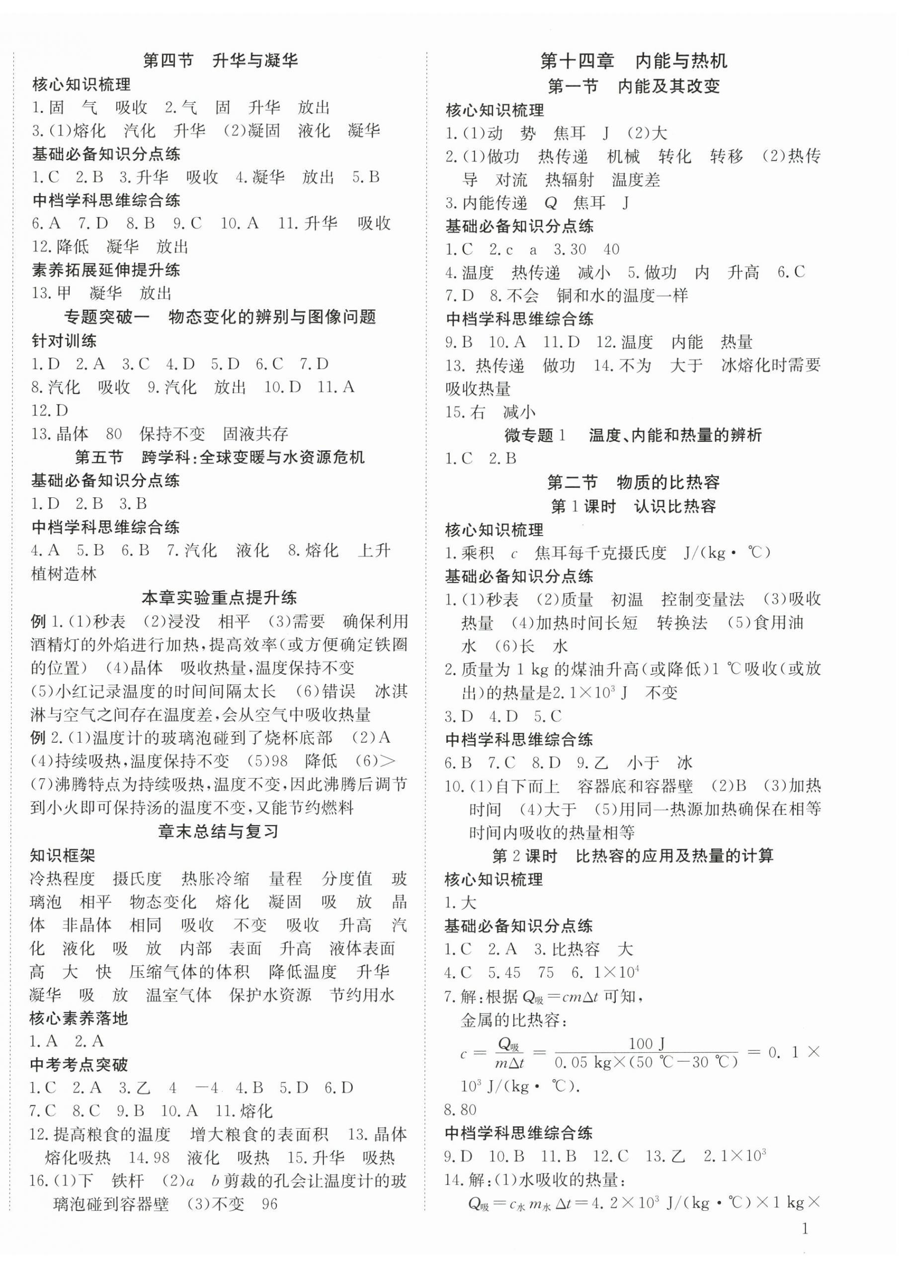 2025年畅行课堂九年级物理全一册沪科版 第2页