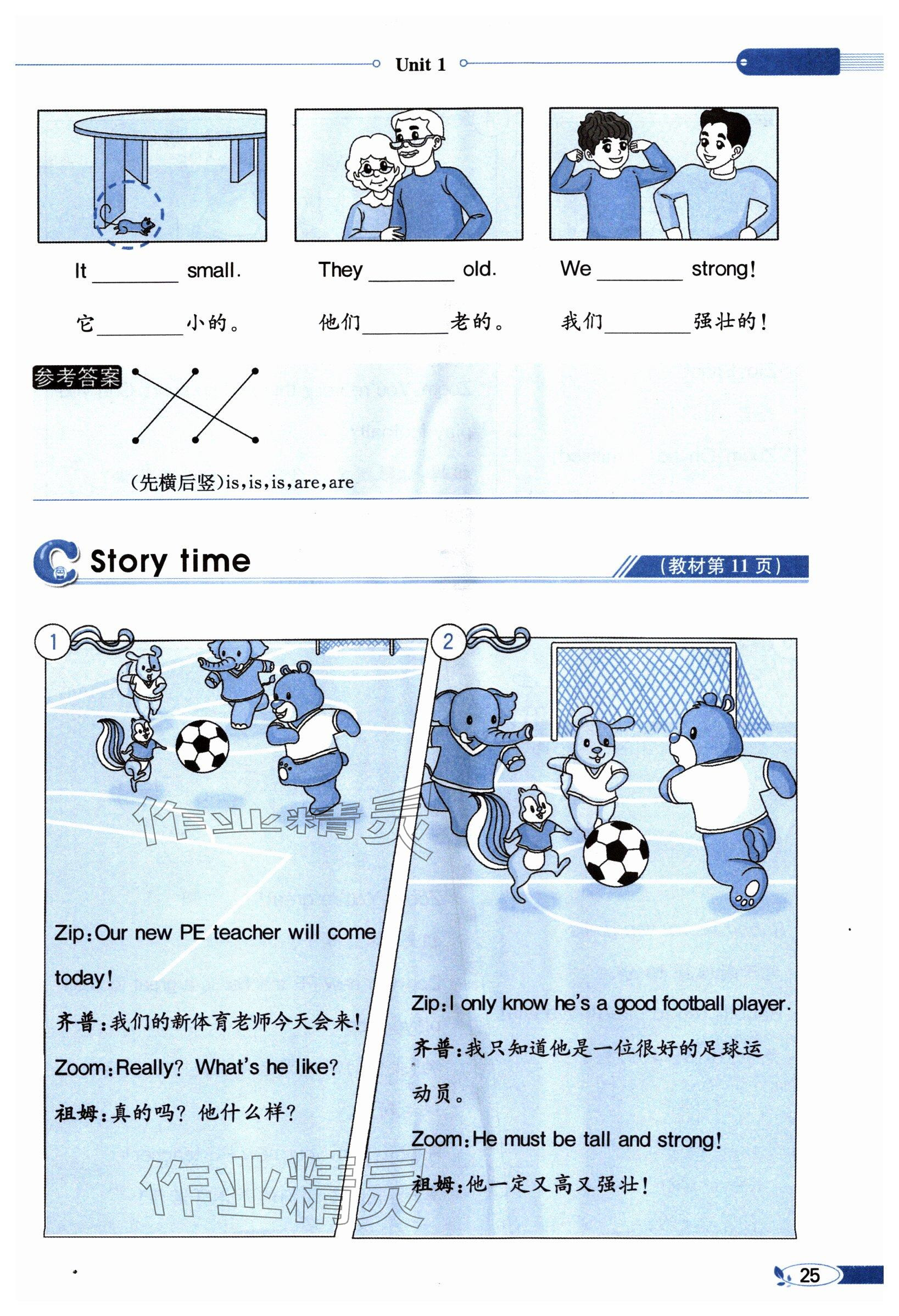 2024年教材課本五年級英語上冊人教版 參考答案第25頁