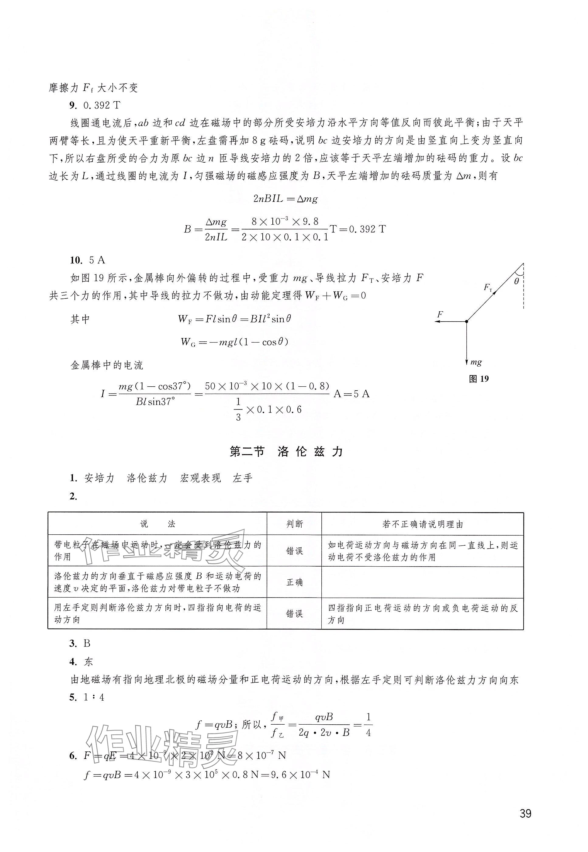 2025年練習(xí)部分高中物理選擇性必修第二冊(cè)滬教版 參考答案第2頁(yè)
