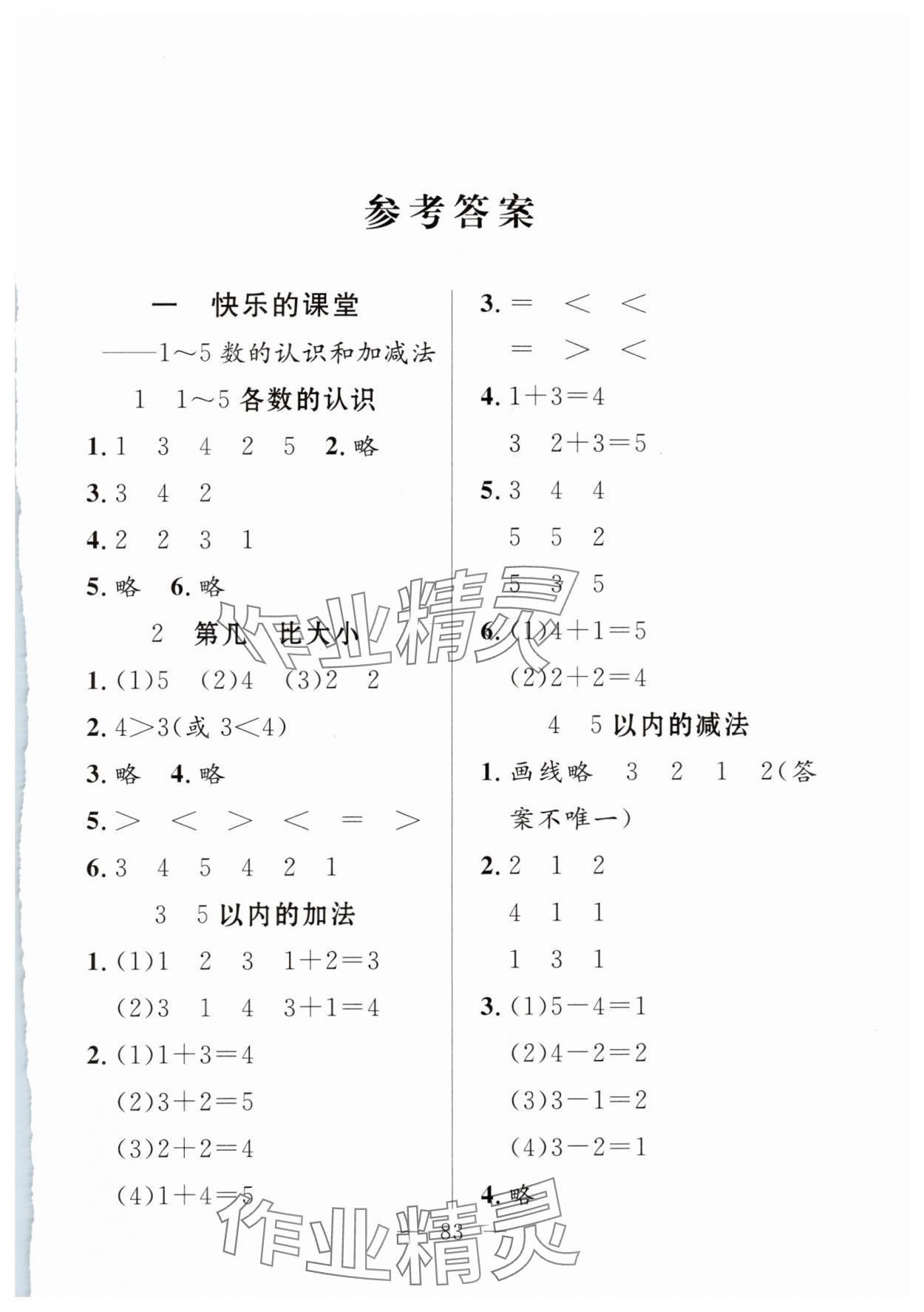 2024年同步練習(xí)冊山東科學(xué)技術(shù)出版社一年級數(shù)學(xué)上冊青島版 第1頁