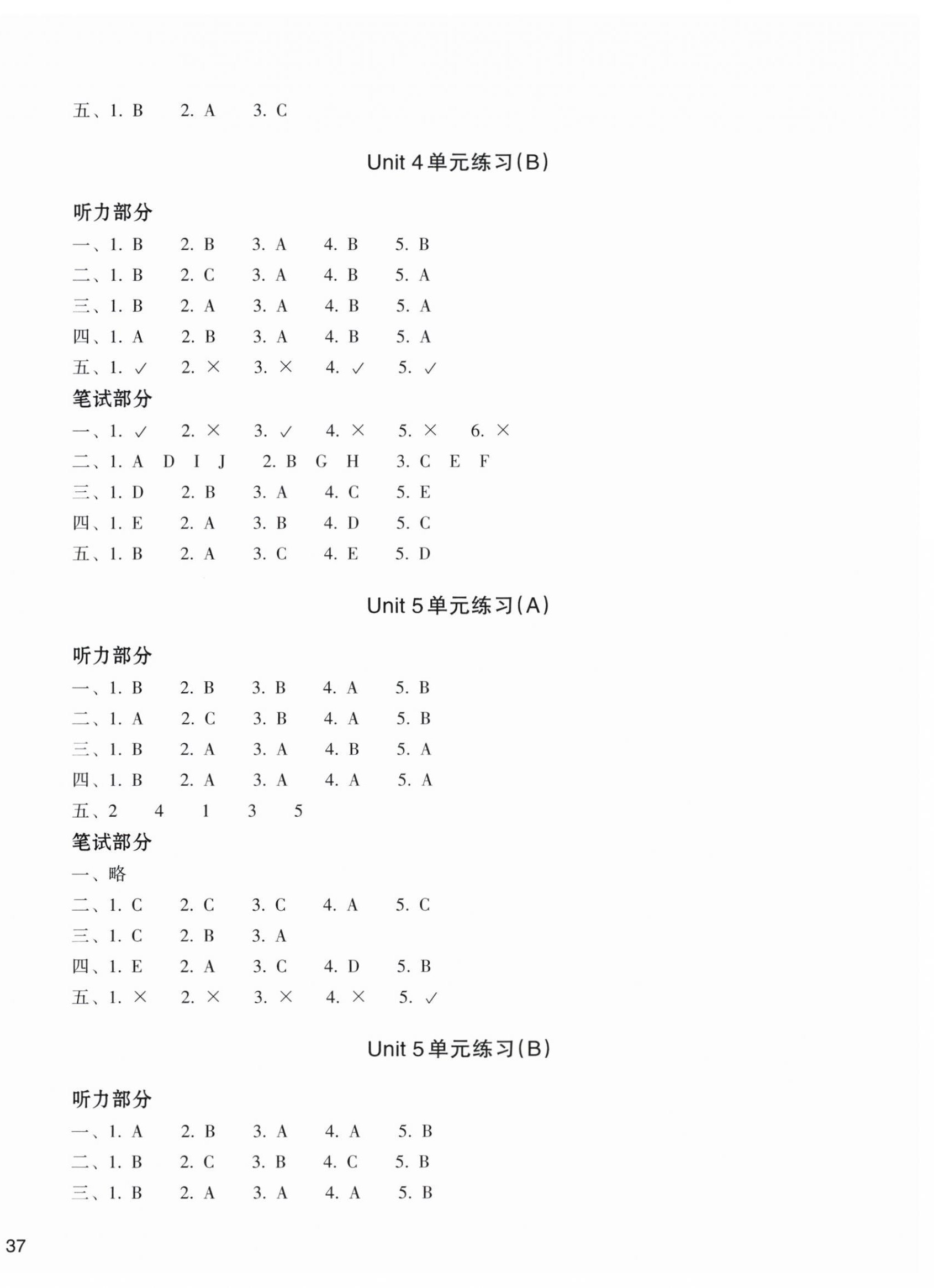 2026年新编单元能力训练三年级英语下册人教版&nbsp;第4页