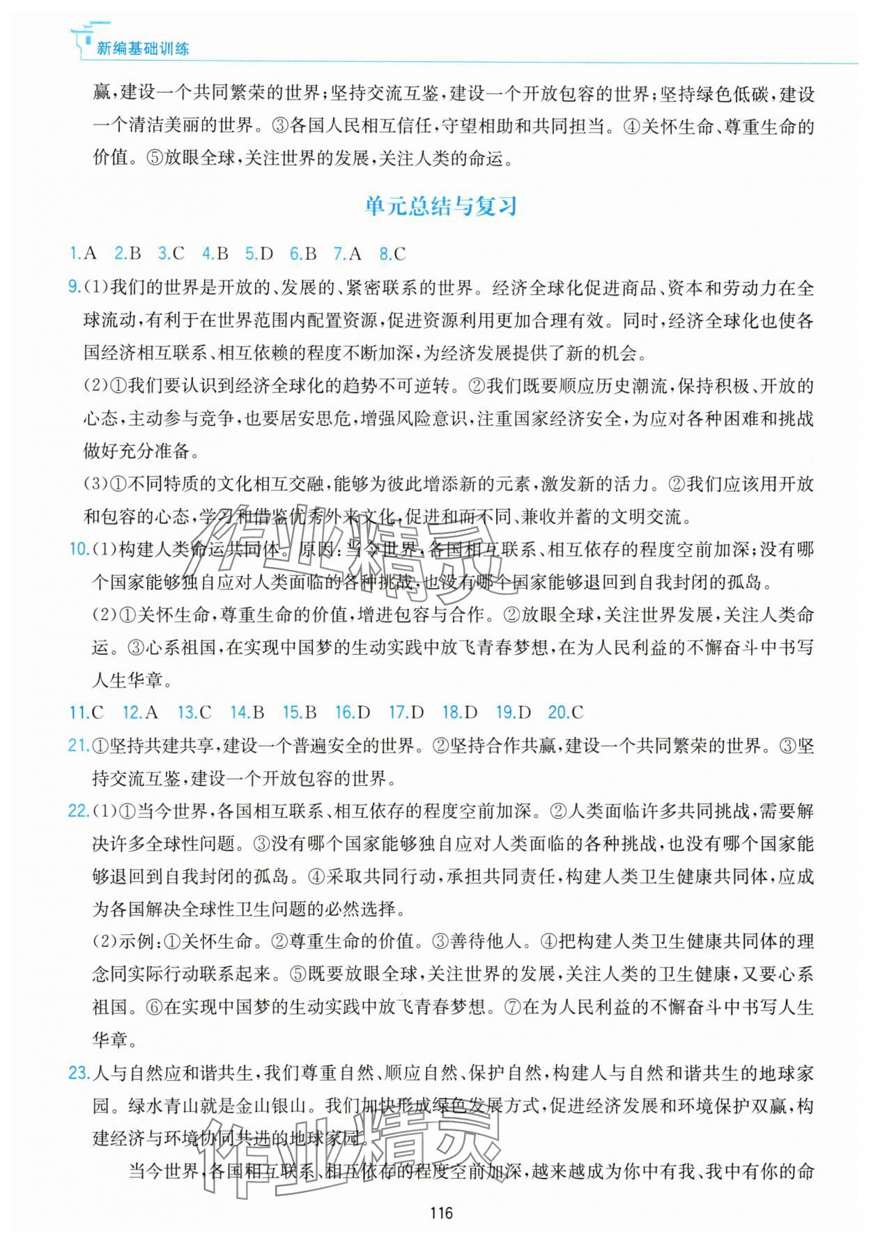 2025年新編基礎(chǔ)訓(xùn)練黃山書社九年級(jí)道德與法治下冊(cè)人教版 第4頁(yè)