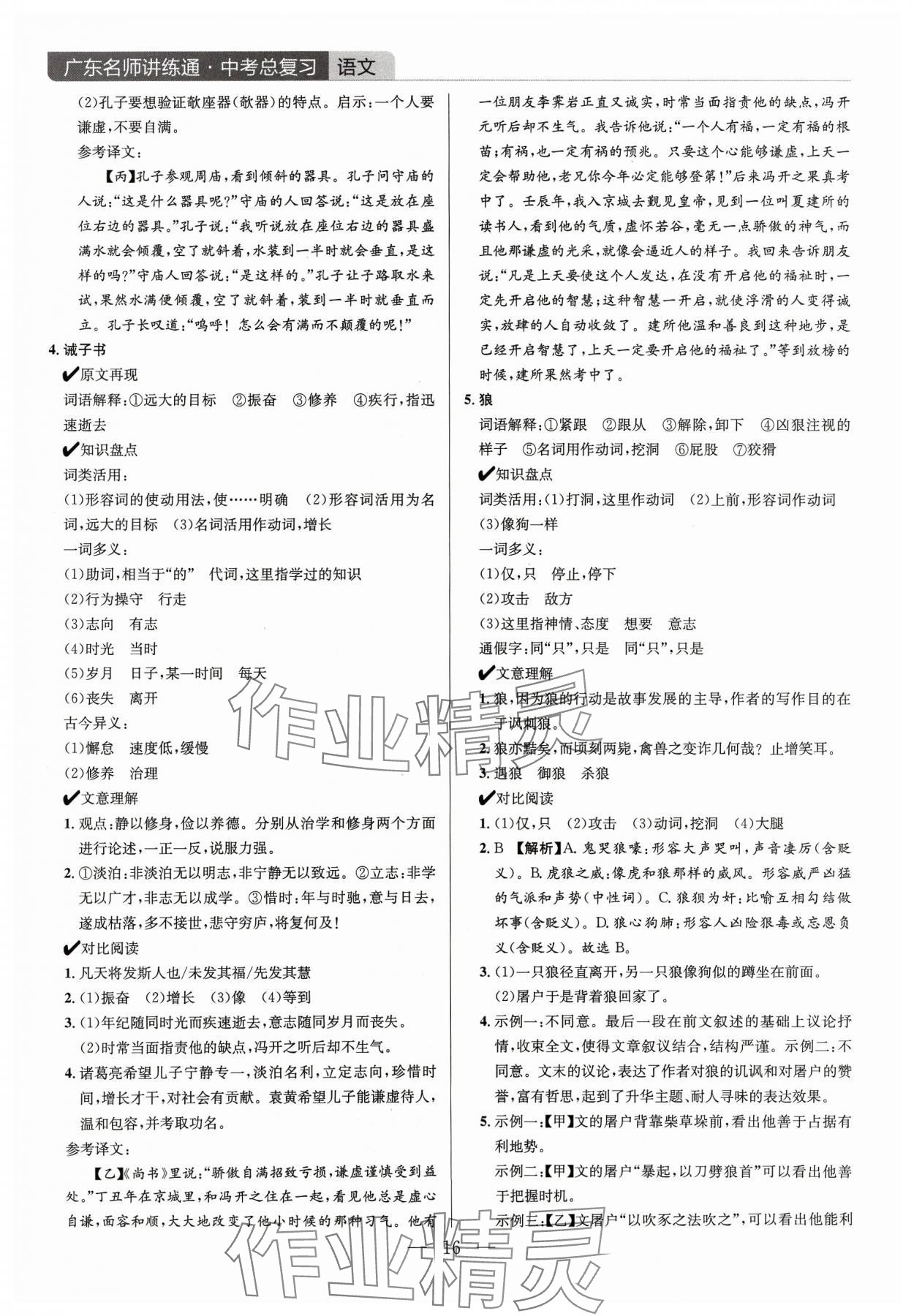 2024年廣東名師講練通中考總復習語文 第16頁