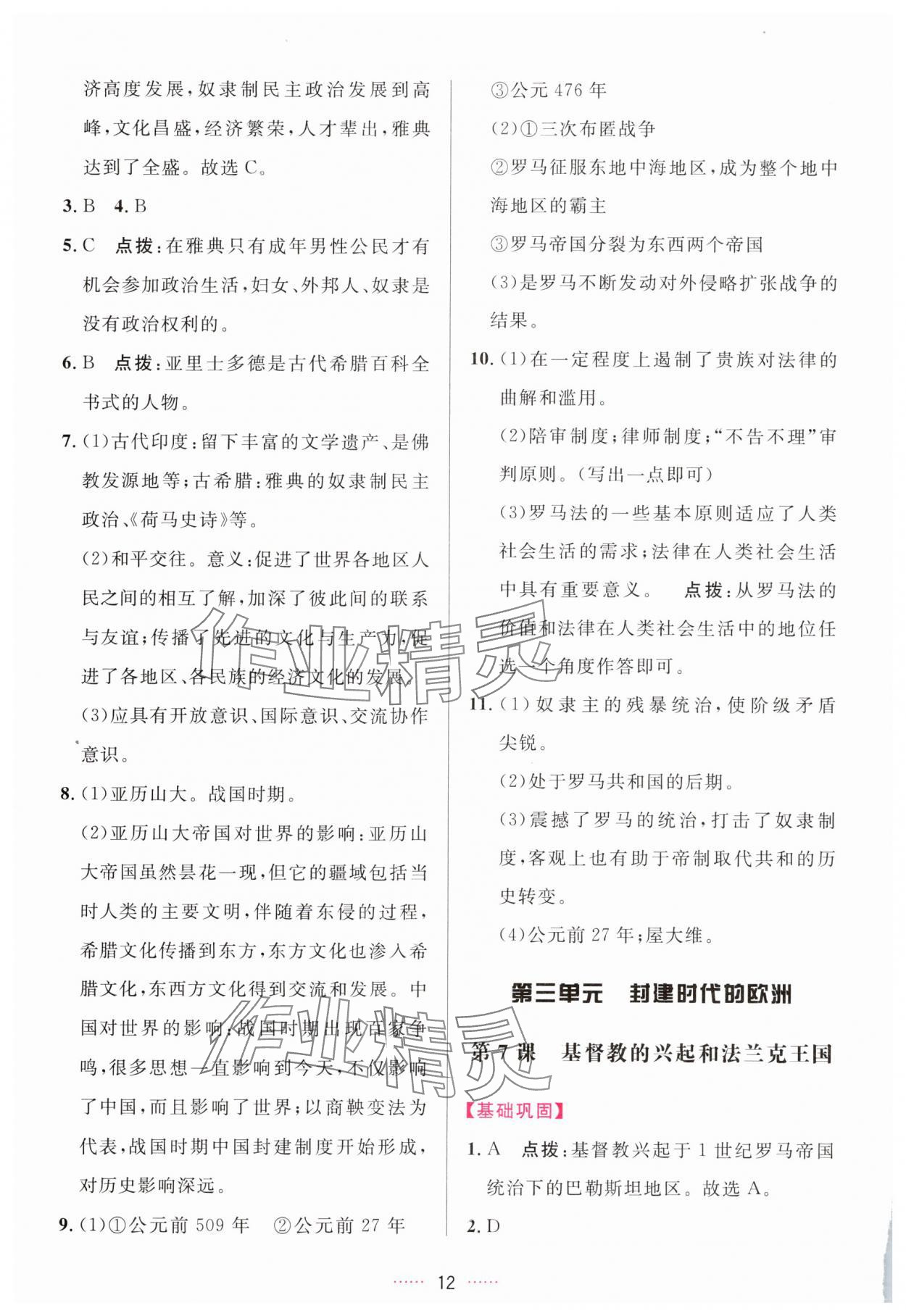 2025年三維數字課堂九年級世界歷史上冊人教版 第12頁