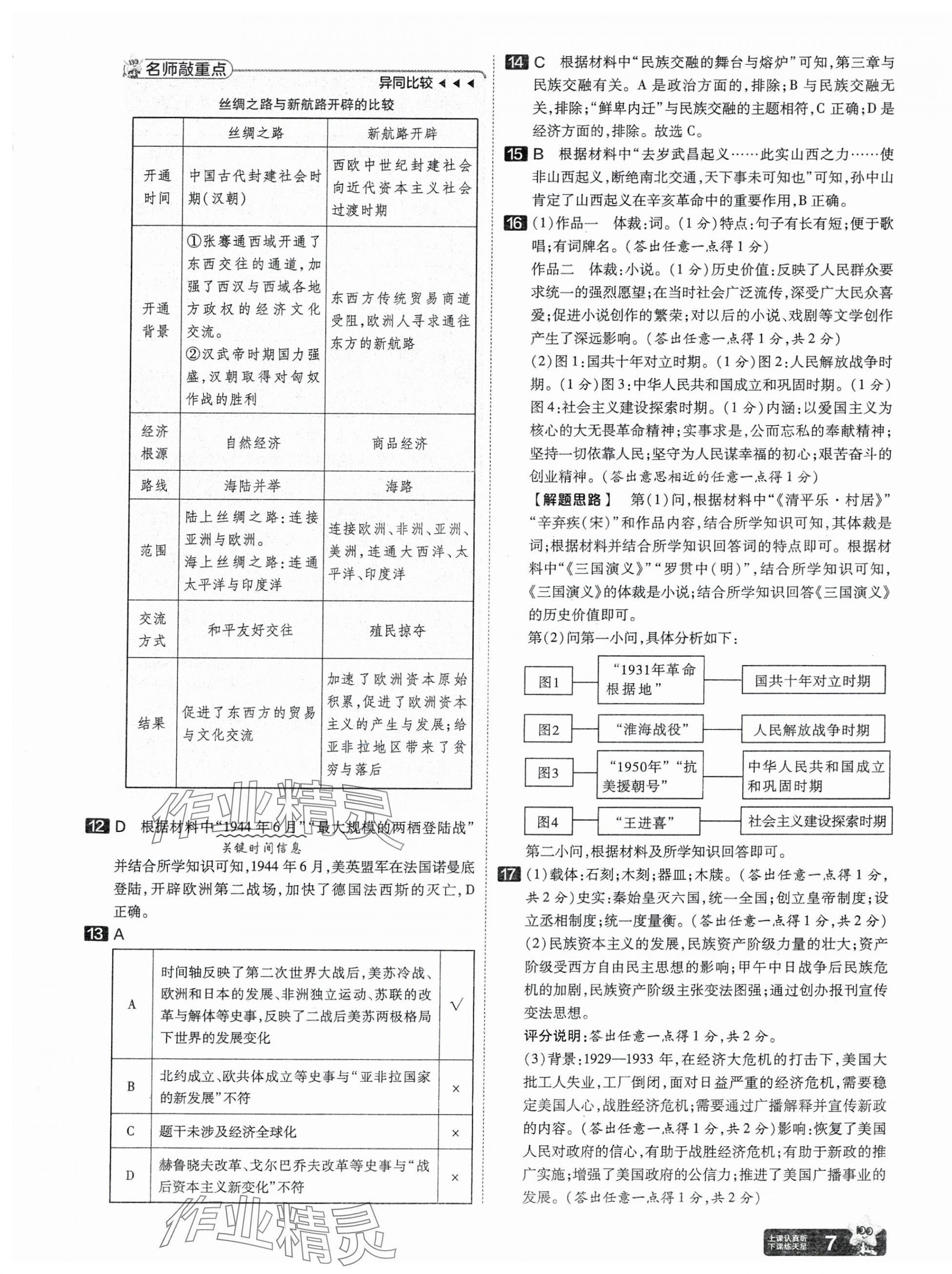 2025年金考卷中考45套匯編歷史山西專版 第7頁