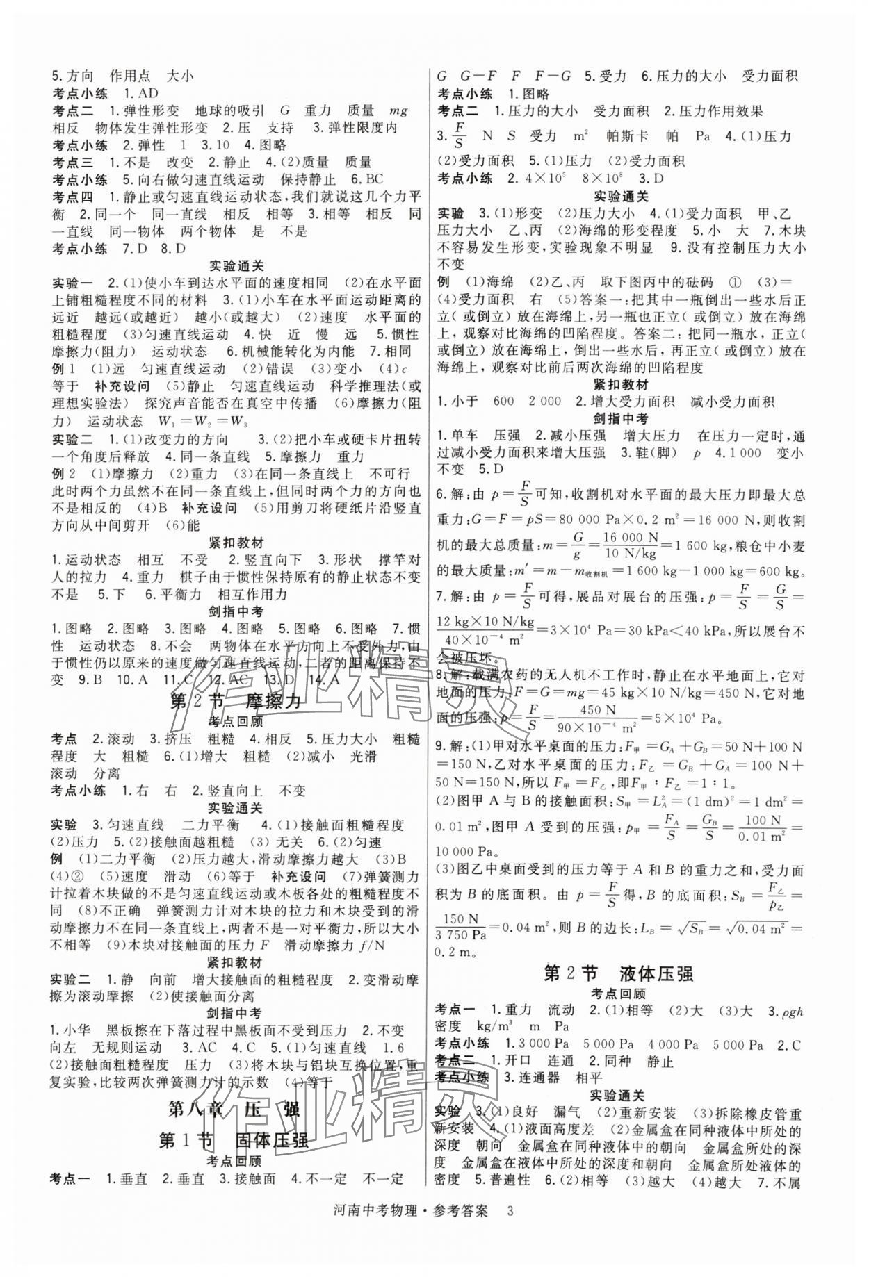 2024年高分突破中考總復(fù)習(xí)方案物理人教版河南專版 第3頁