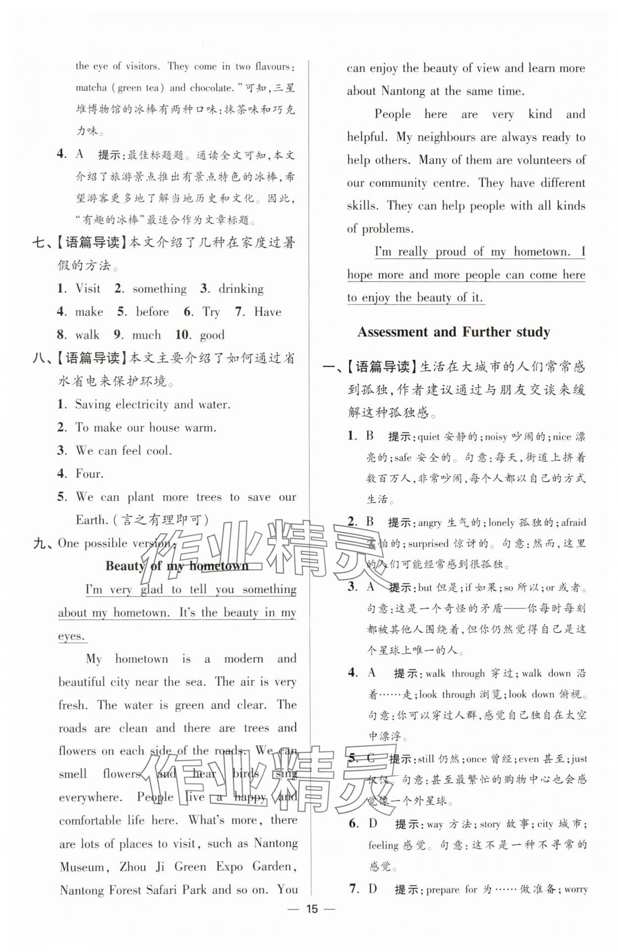 2025年小題狂做七年級英語下冊譯林版提優(yōu)版 第15頁