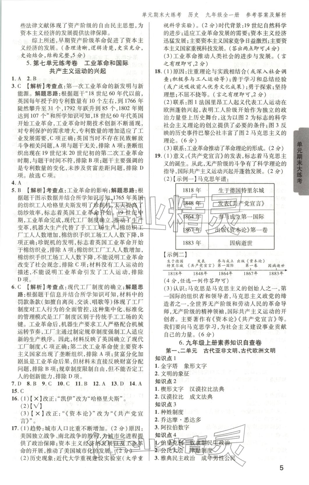2025年練客單元期末大練考九年級歷史全一冊通用版安徽專版&nbsp;第4頁