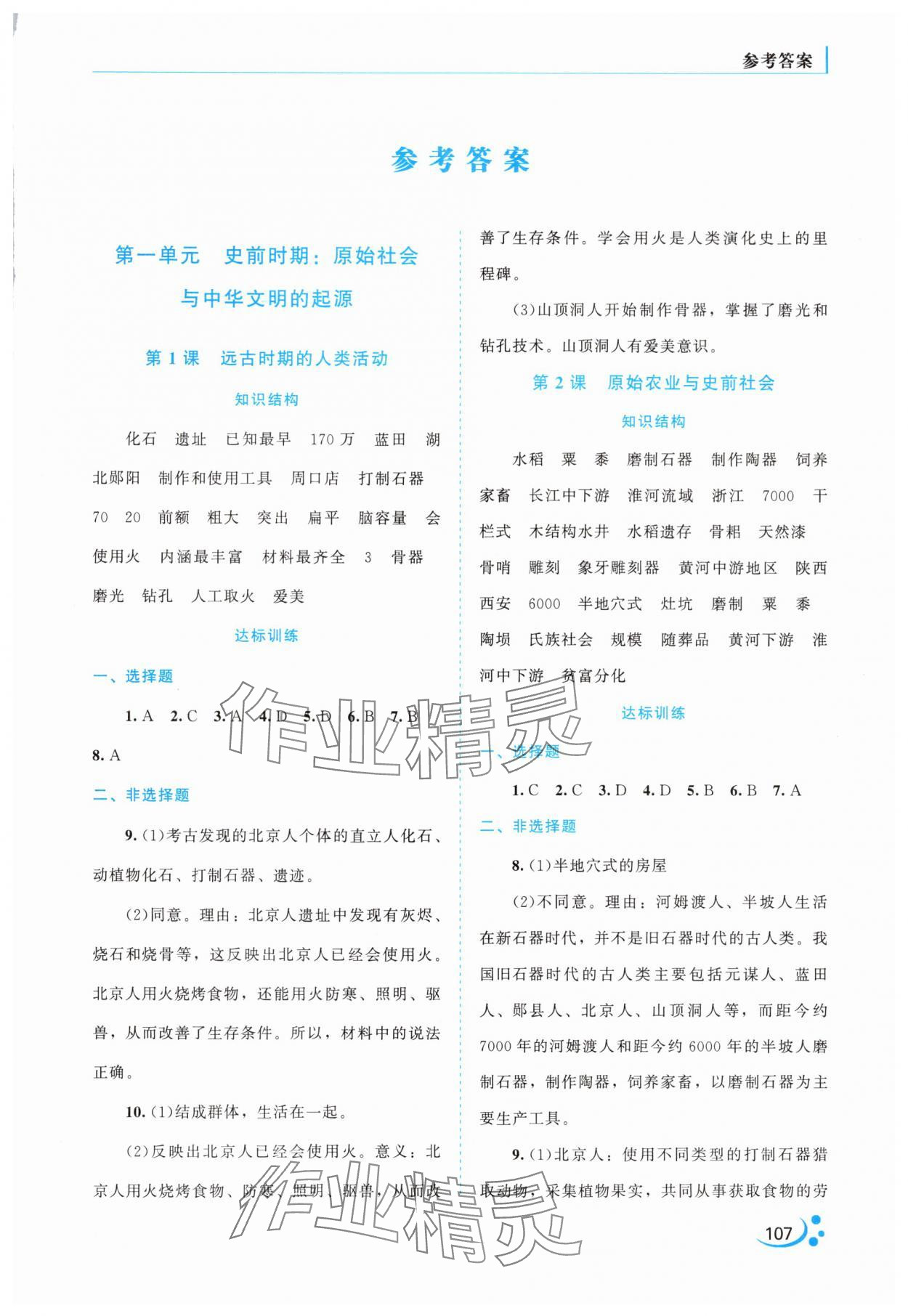 2025年新课程复习与提高七年级历史上册 第1页