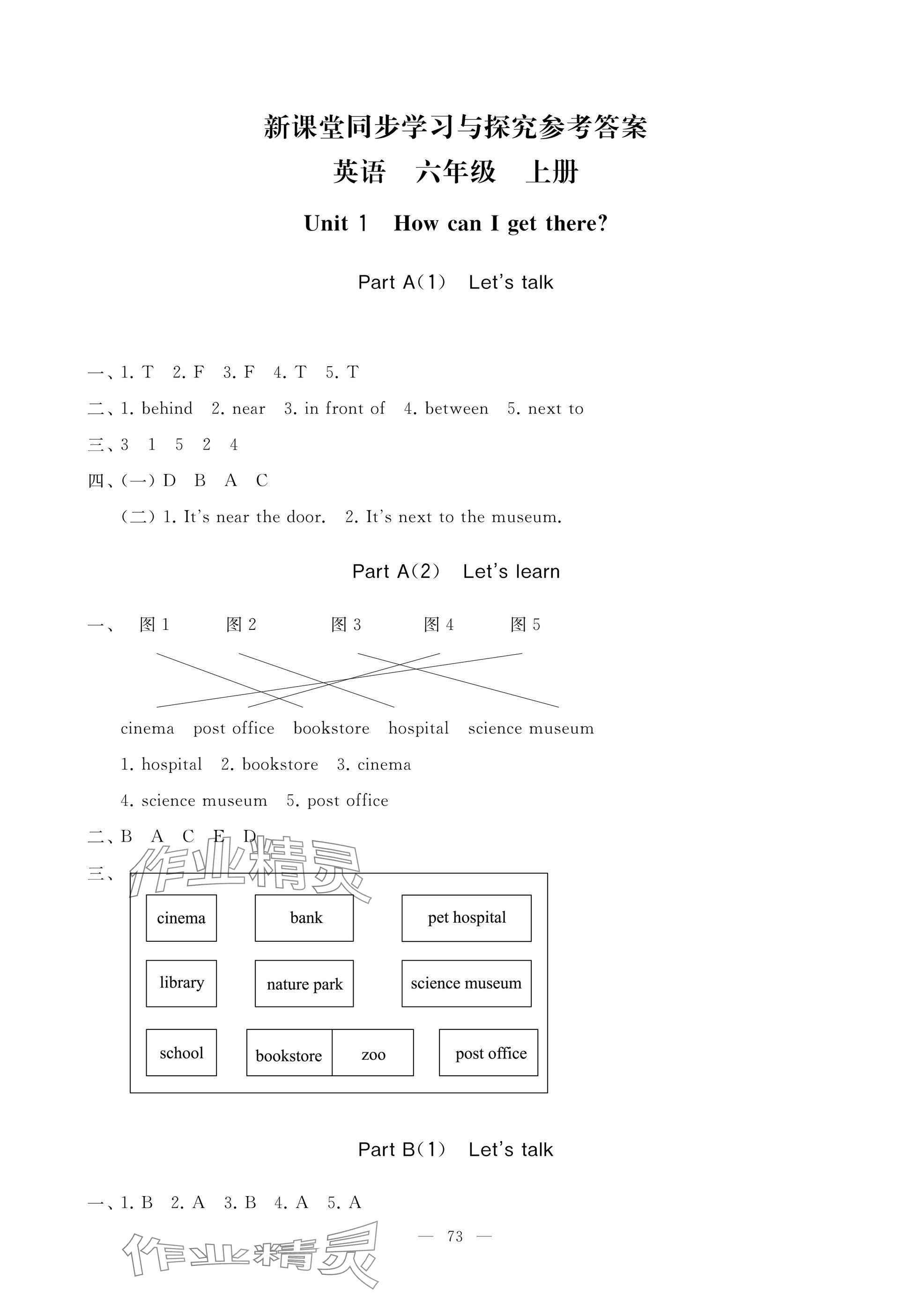 2024年新課堂同步學(xué)習(xí)與探究六年級(jí)英語(yǔ)上冊(cè)人教版棗莊專(zhuān)版 參考答案第1頁(yè)