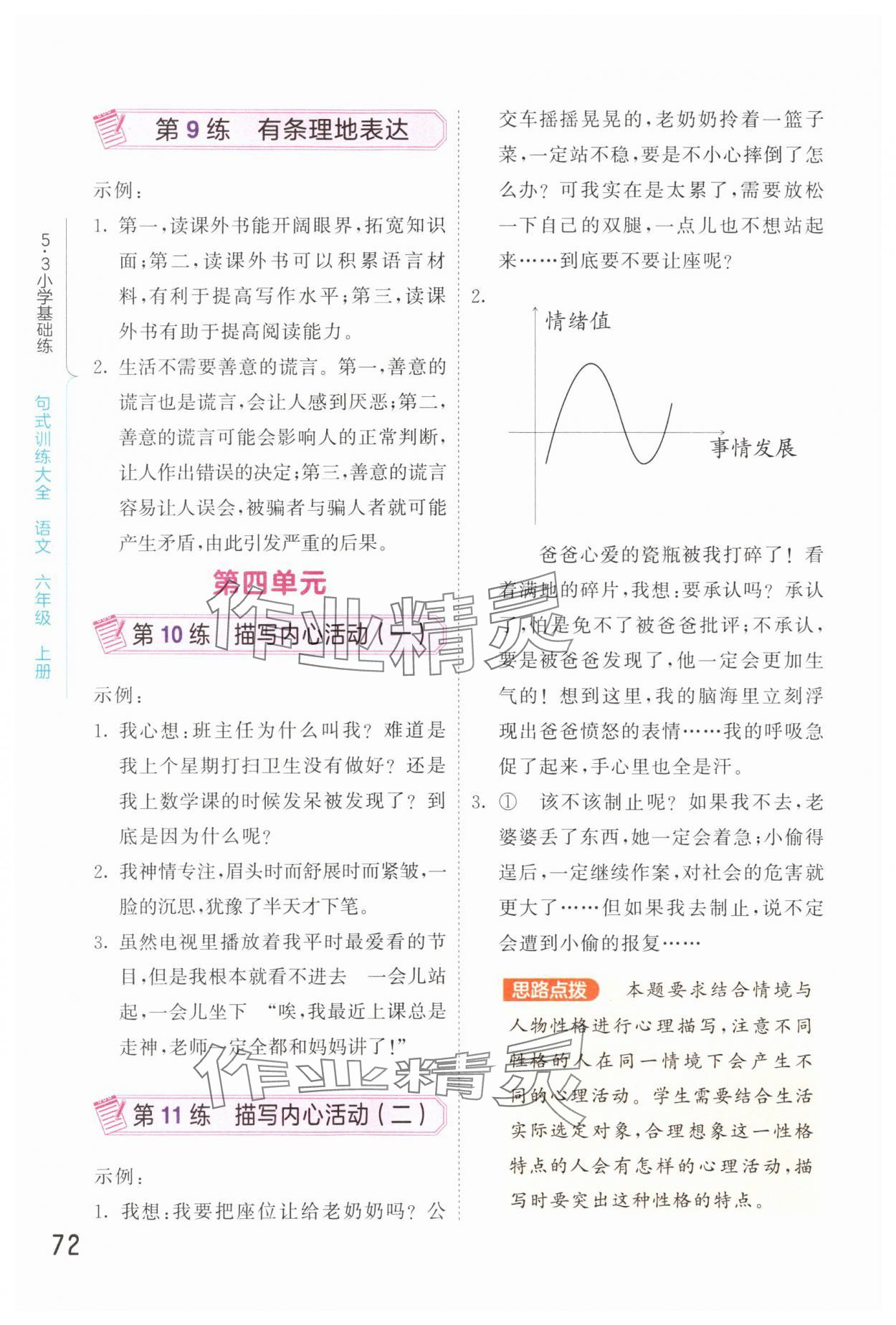 2025年句式訓練大全六年級語文上冊人教版 參考答案第3頁