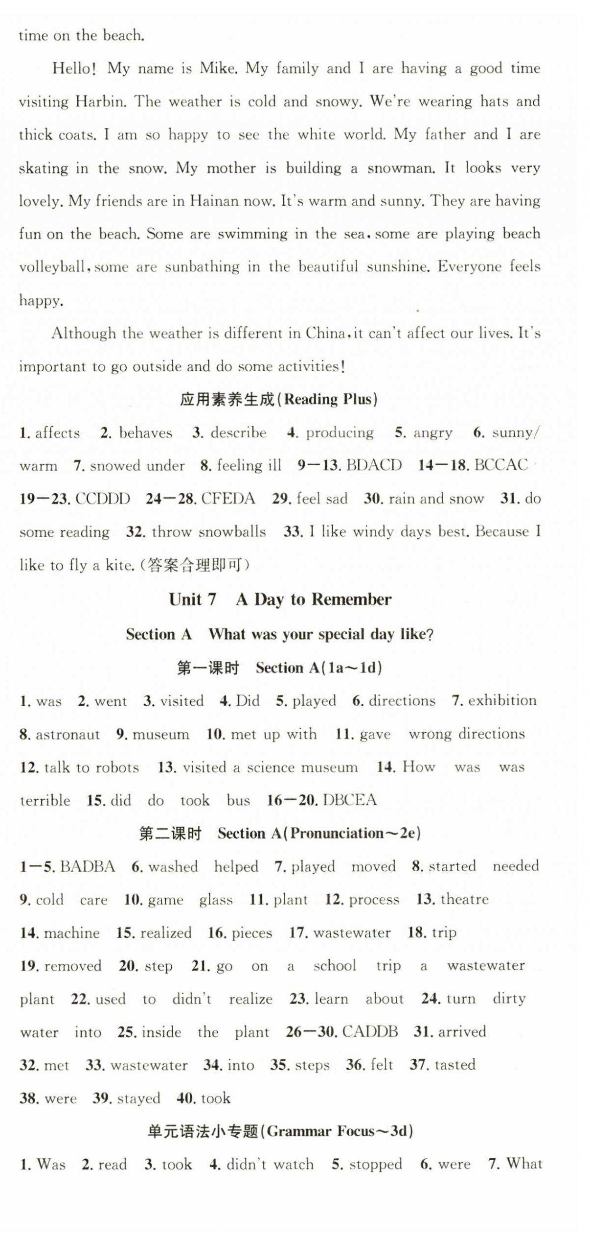 2025年名師學(xué)案七年級英語下冊人教版湖北專版 第12頁