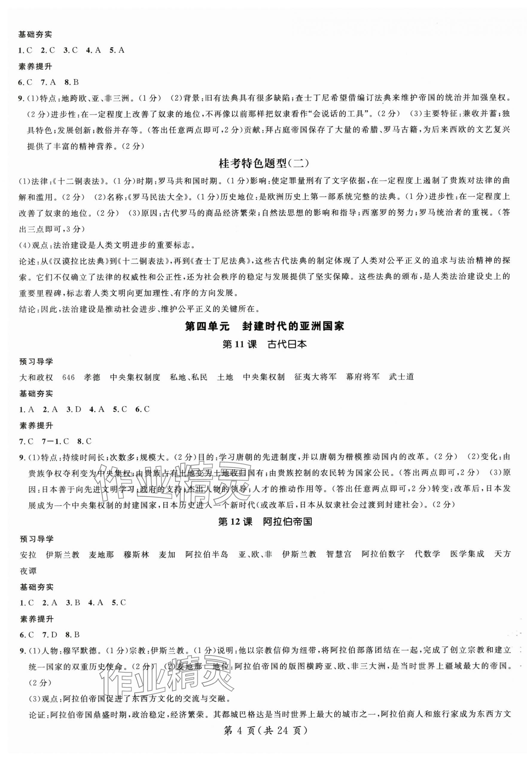 2025年名師測(cè)控九年級(jí)歷史全一冊(cè)人教版廣西專(zhuān)版 第4頁(yè)