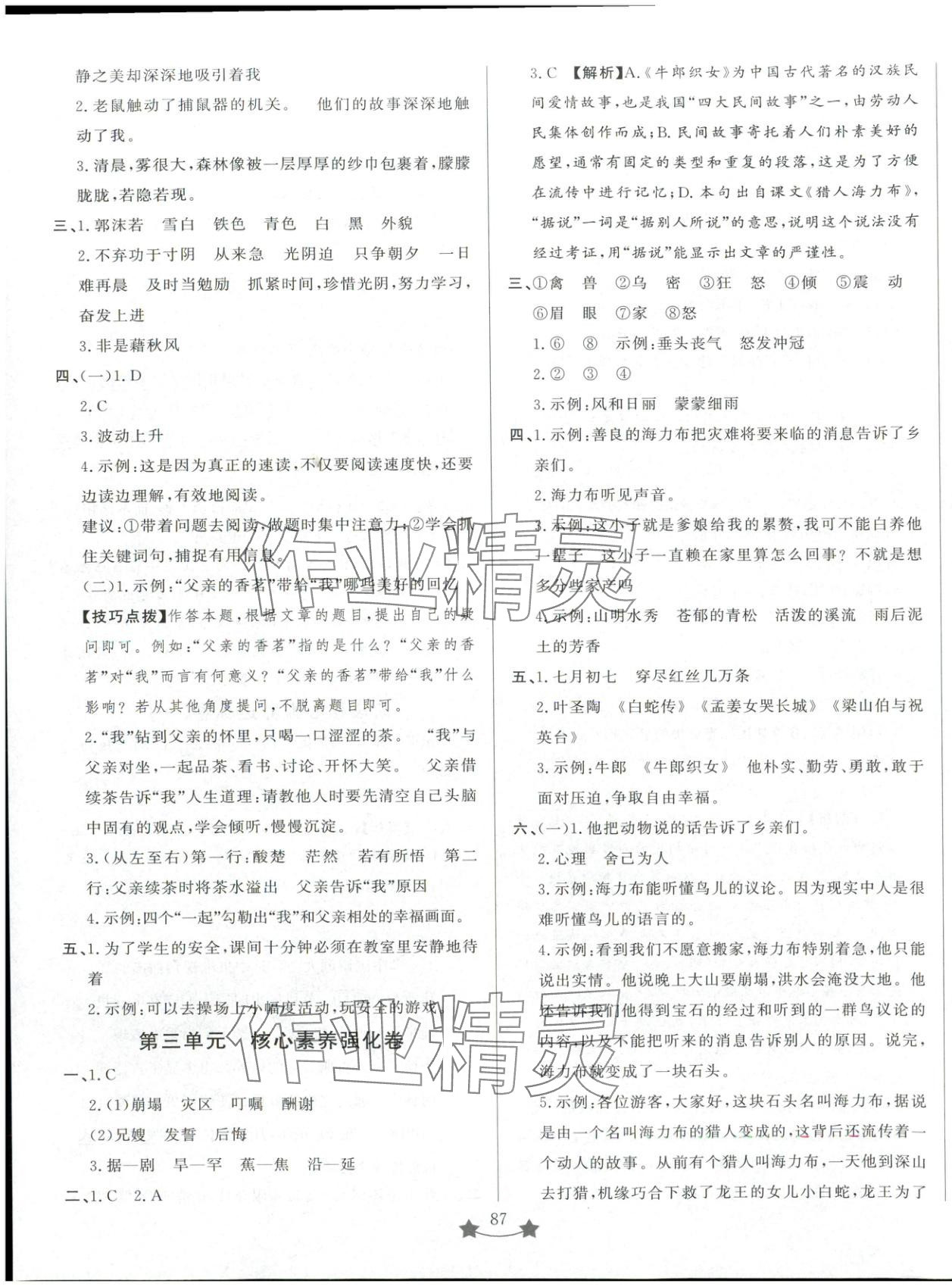 2025年單元測(cè)試卷山東文藝出版社五年級(jí)語(yǔ)文上冊(cè)人教版 第3頁(yè)