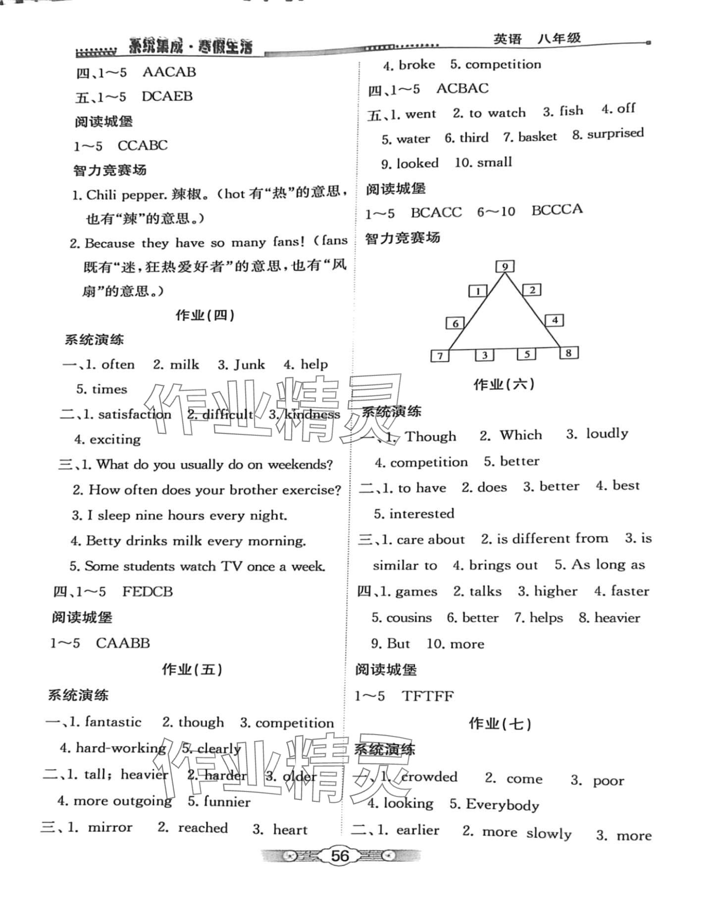 2024年系統(tǒng)集成寒假生活北京師范大學出版社八年級英語 第2頁