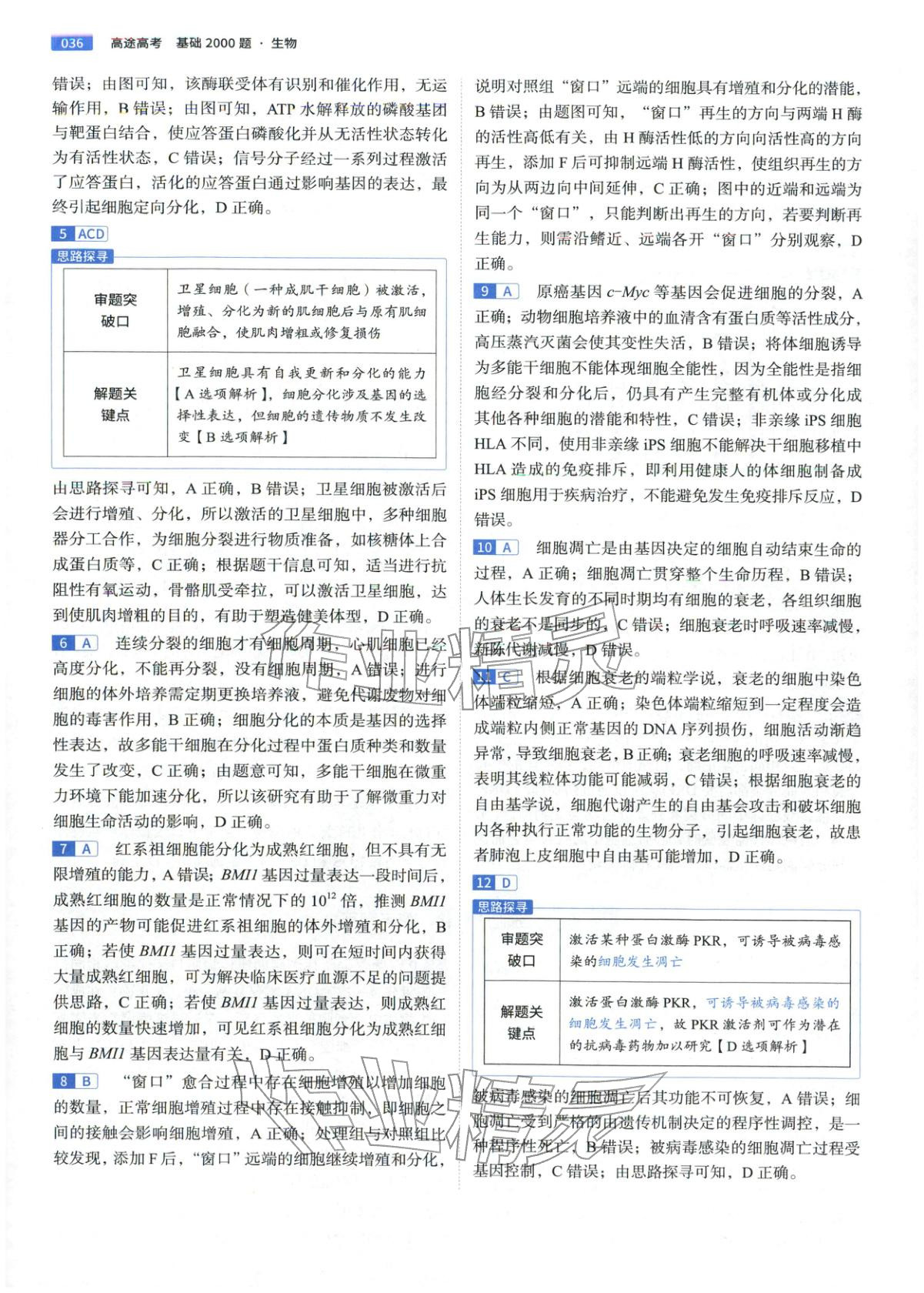 2026年高途高考基礎(chǔ)2000題高中生物&nbsp;第36頁