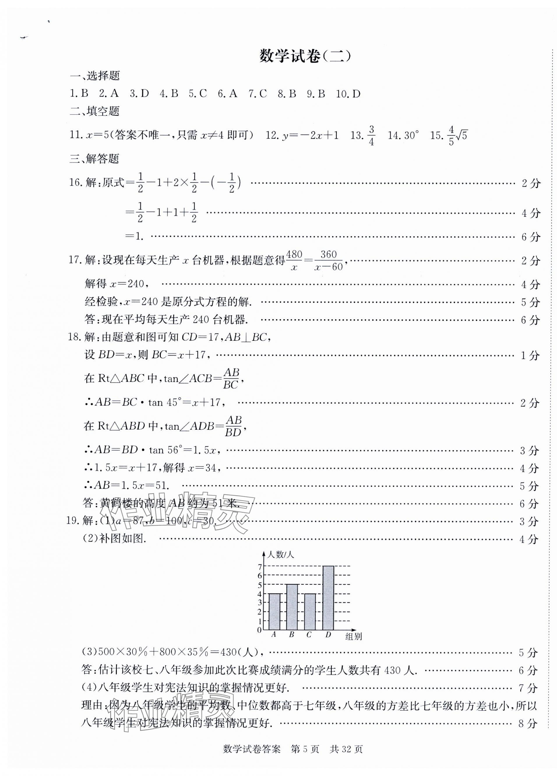 2024年中考復(fù)習(xí)指南模擬沖刺卷數(shù)學(xué)湖北專版 第5頁