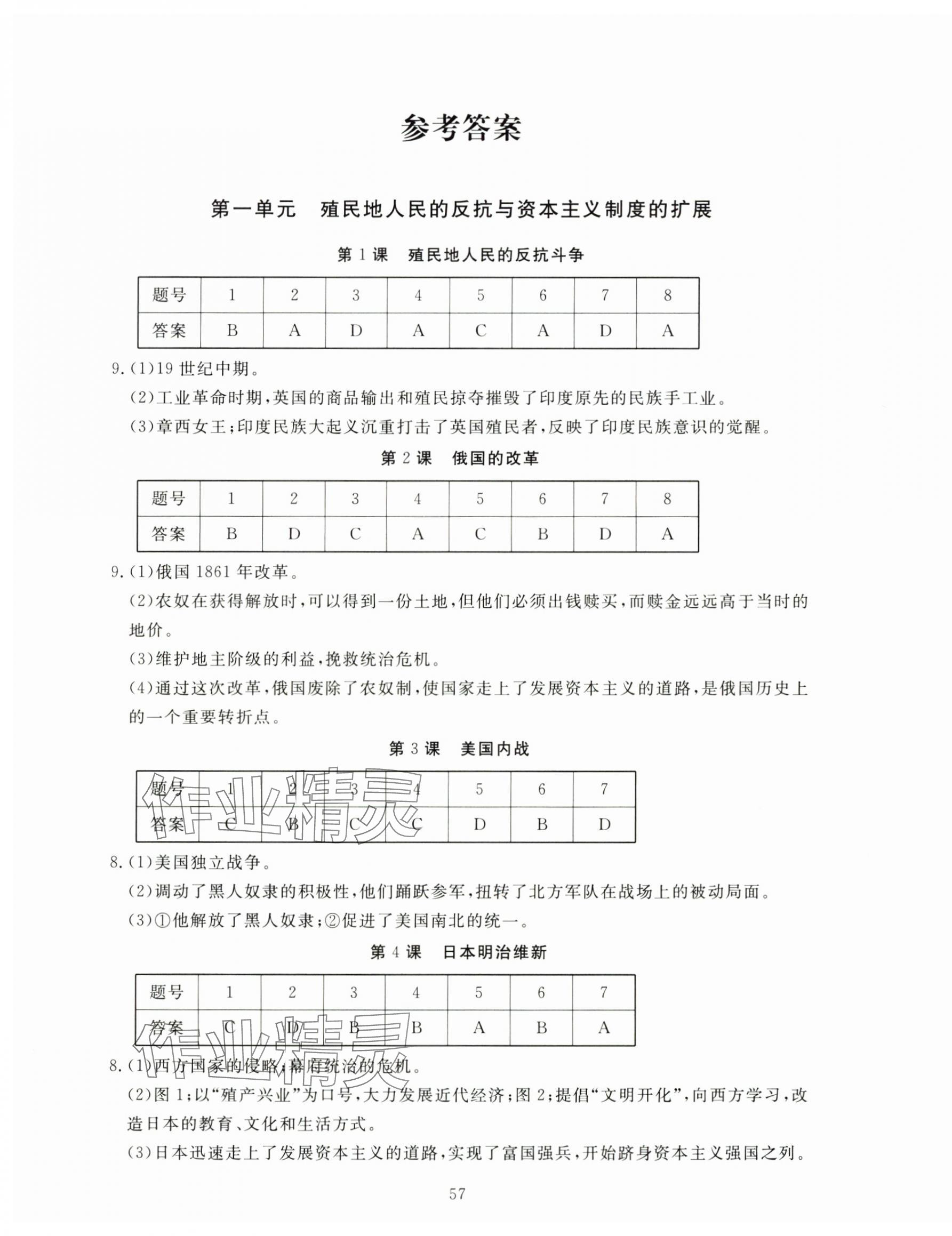 2025年全程助學(xué)與學(xué)習(xí)評估九年級歷史下冊人教版 第1頁