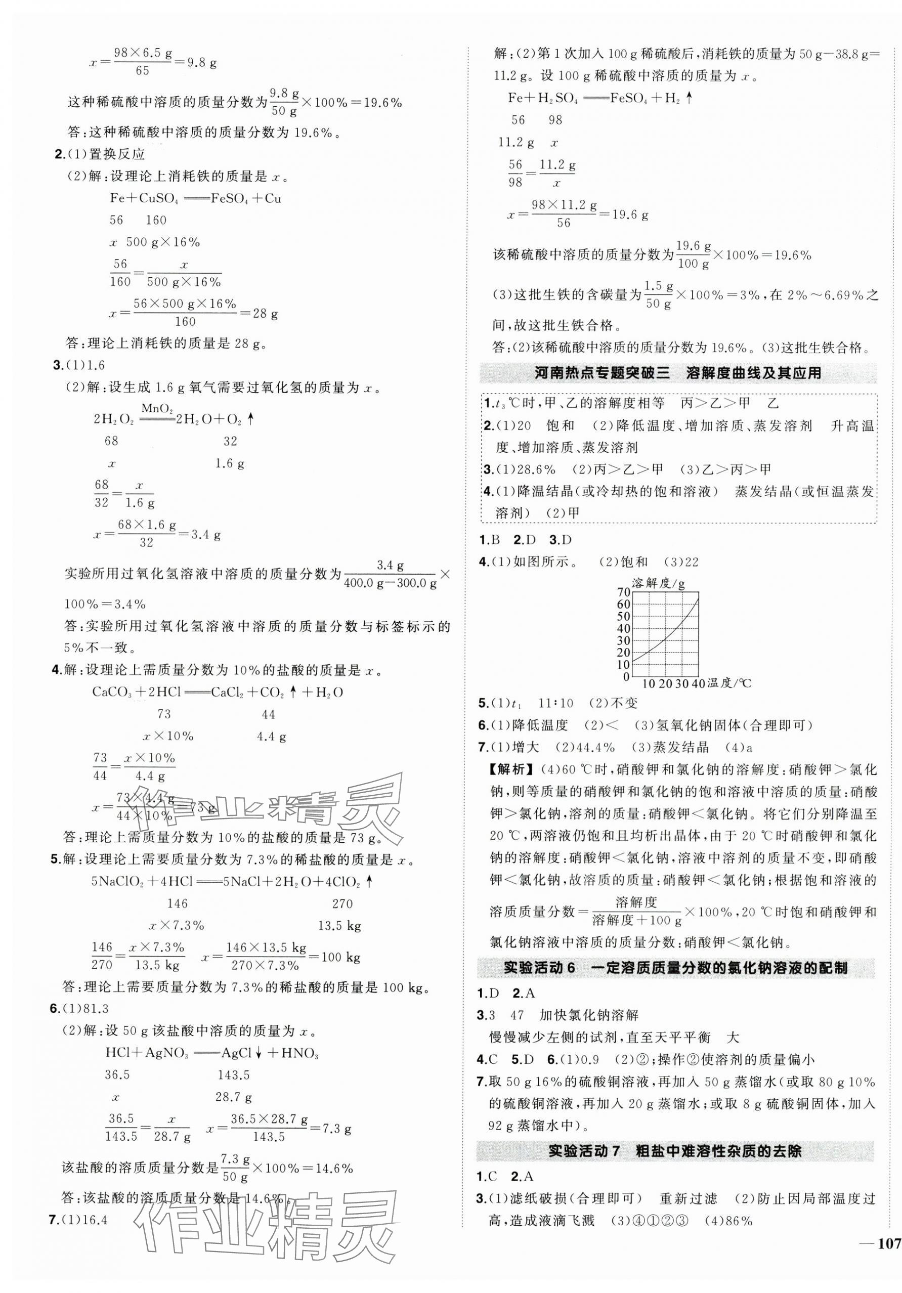 2025年状元成才路创优作业九年级化学下册人教版河南专版 第5页