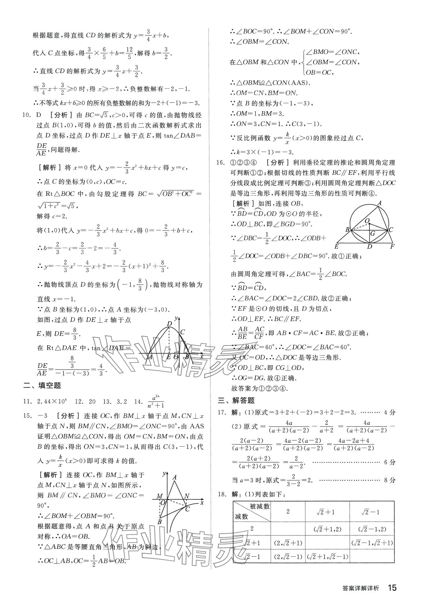 2024年全品中考優(yōu)選重組卷數(shù)學中考包頭專版 第14頁