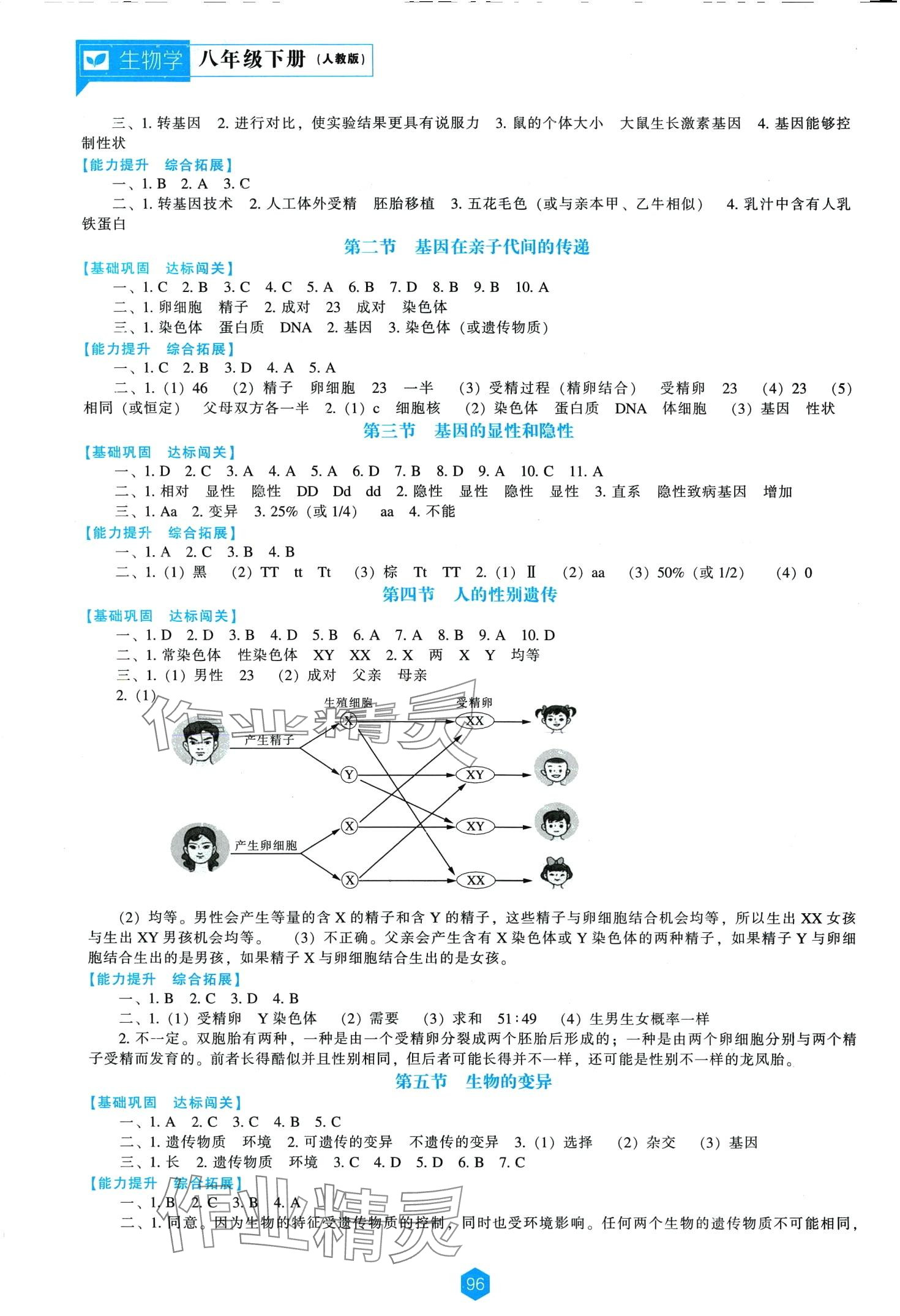 2024年新課程能力培養(yǎng)八年級生物下冊人教版 第2頁