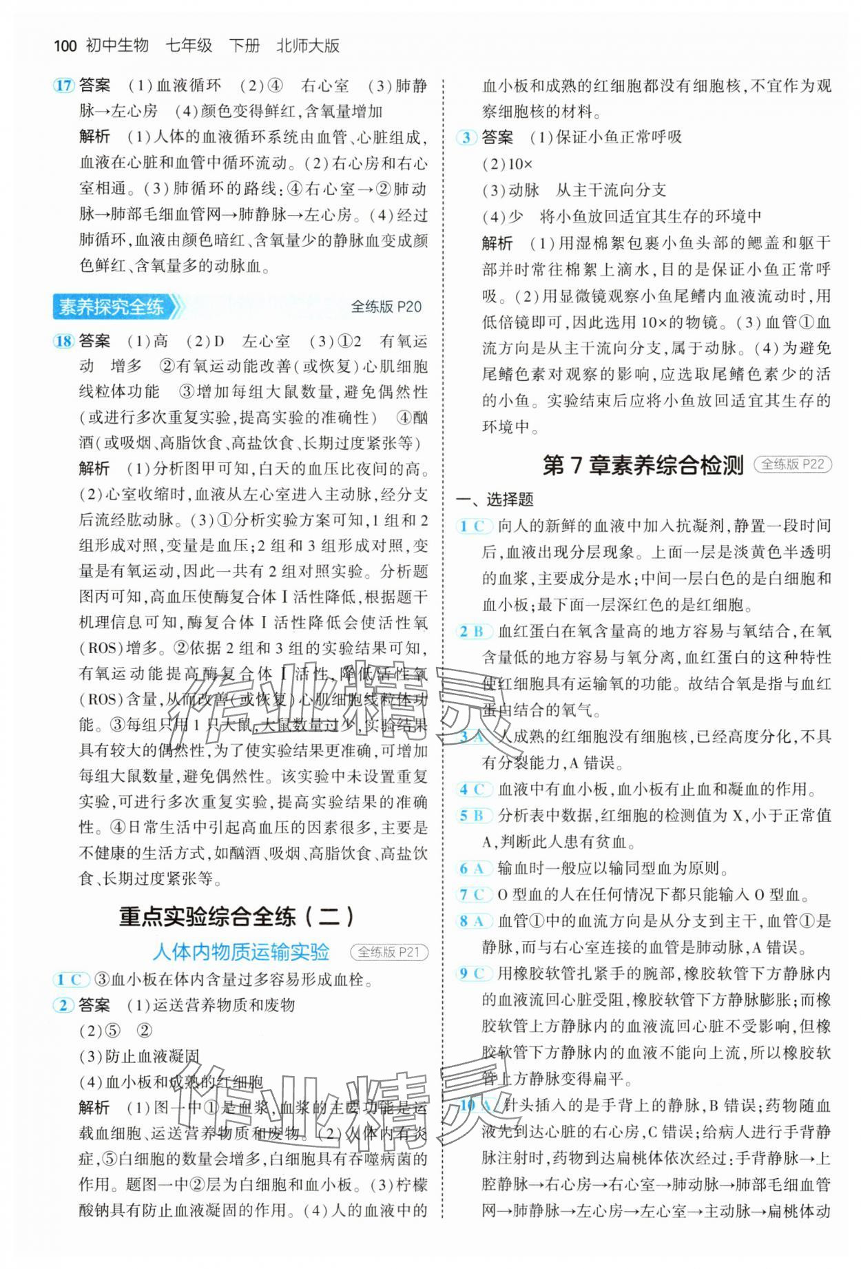 2025年5年中考3年模擬七年級生物下冊北師大版 第6頁