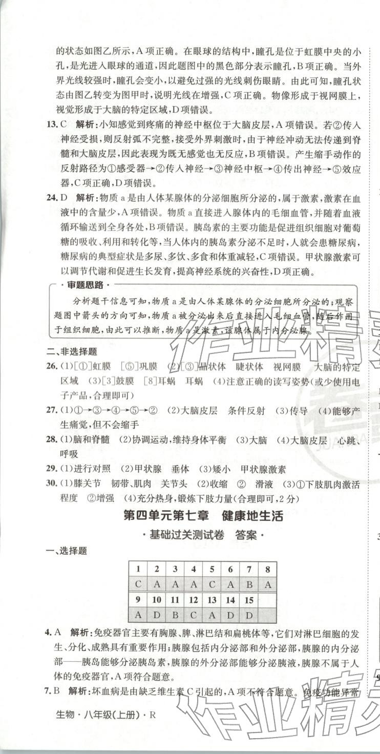 2025年卷霸初中同步测试卷八年级生物上册人教版&nbsp;第4页
