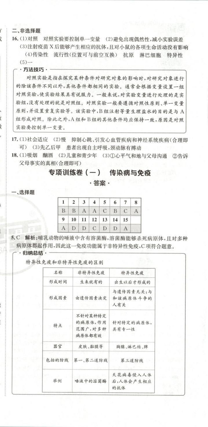 2025年卷霸初中同步测试卷八年级生物上册人教版&nbsp;第6页