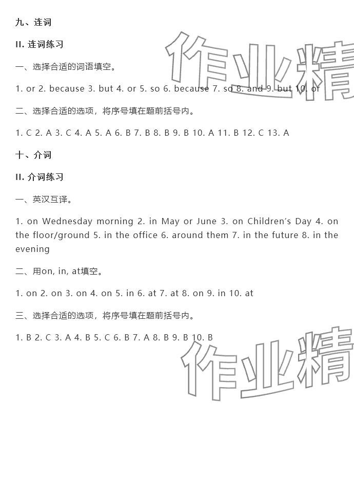 2024年苏学精品英语小升初云南美术出版社&nbsp;参考答案第5页